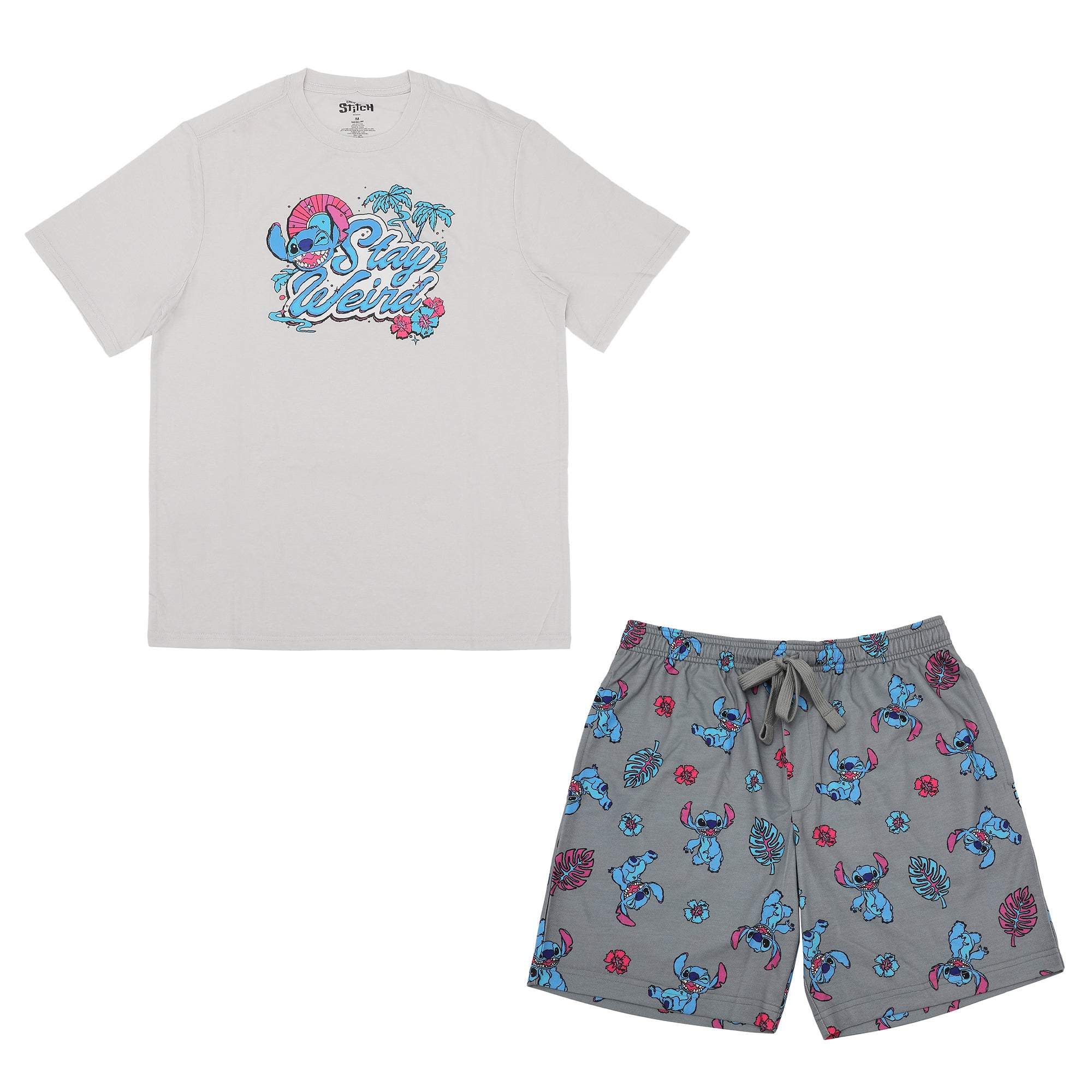 Disney Stitch Stay Weird Men's 2-Pack Pajama Set