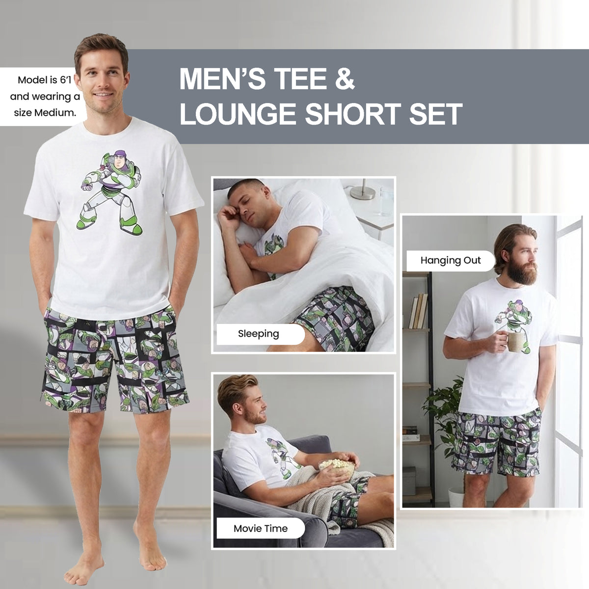 Toy Story Buzz Lightyear Men's 2-Pack Pajama Set
