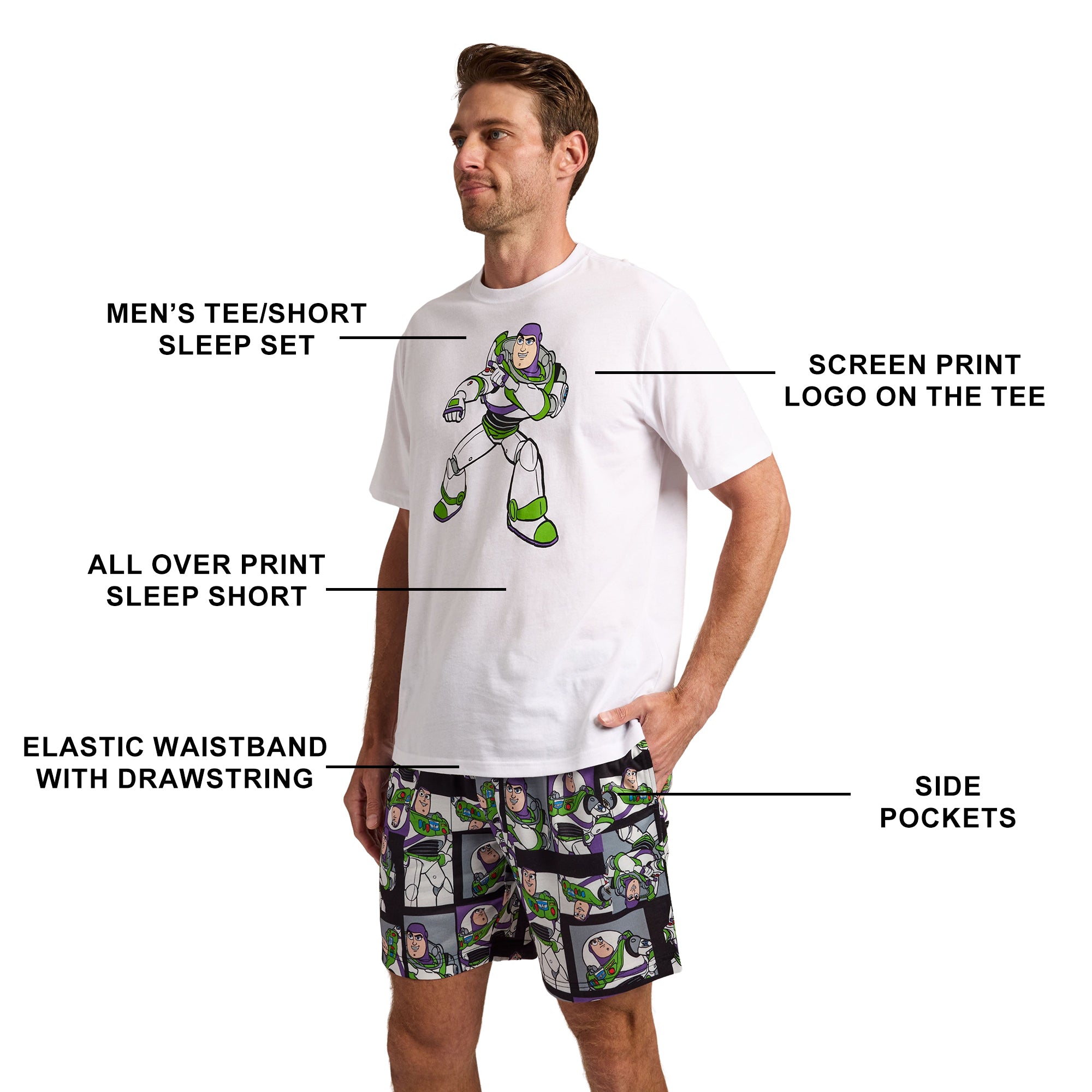 Toy Story Buzz Lightyear Men’s 2-Pack Pajama Set