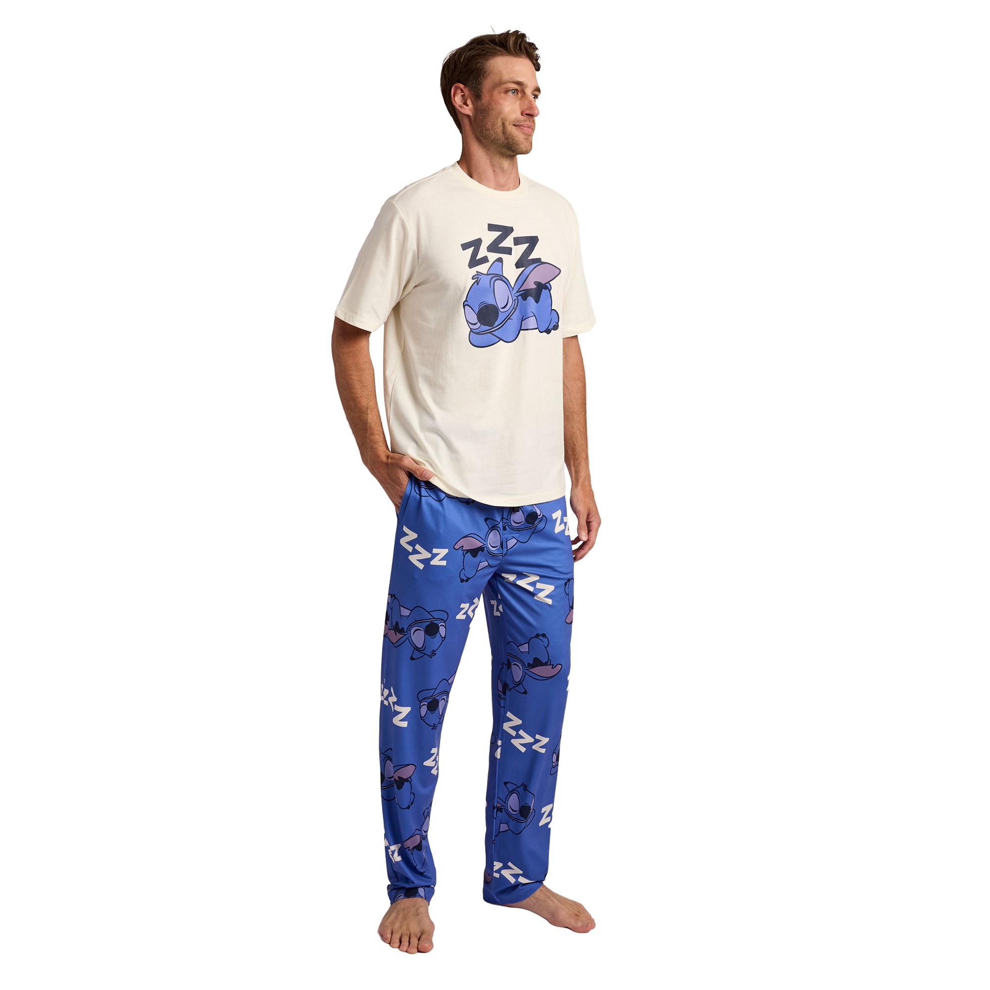 Lilo & Stitch Sleeping Stitch Men’s 2-Pack Pajama Set