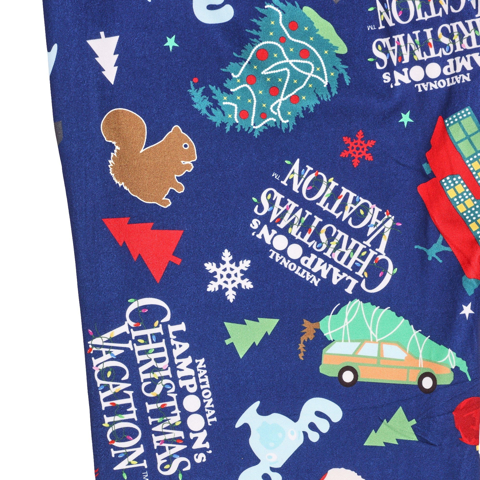 CHRISTMAS VACATION Logo All Over Print Mens Pajama Sleep Pants Loungewear