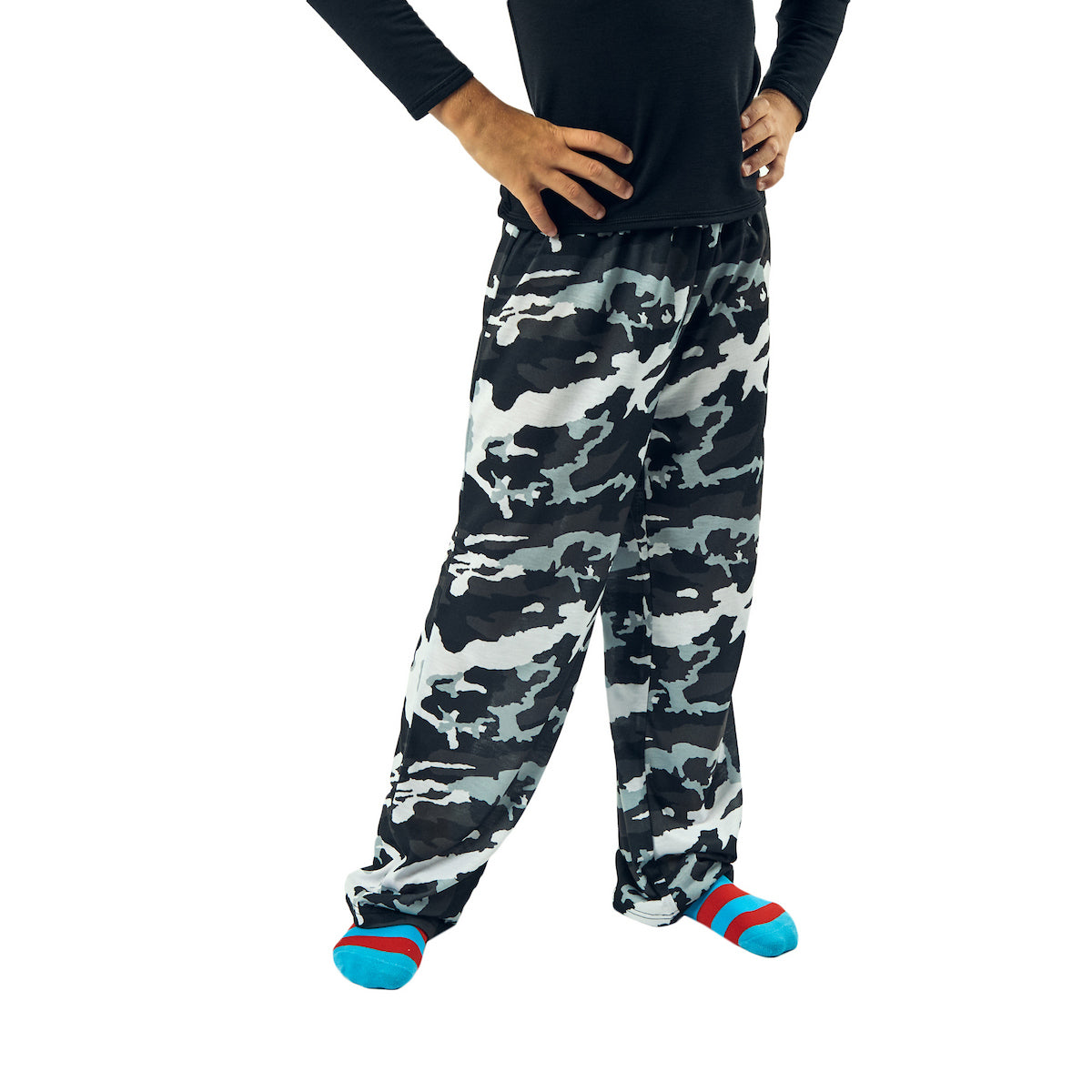 Gray Camo & Gray Plaid 2-Pack Boy's Sleep Pajama Pants