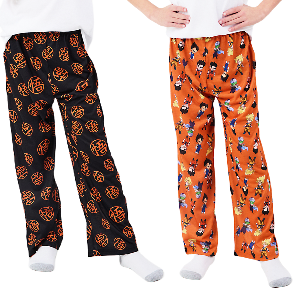 Dragon Ball Z Characters & Kanji Boy's 2-Pack Sleep Pajama Pants