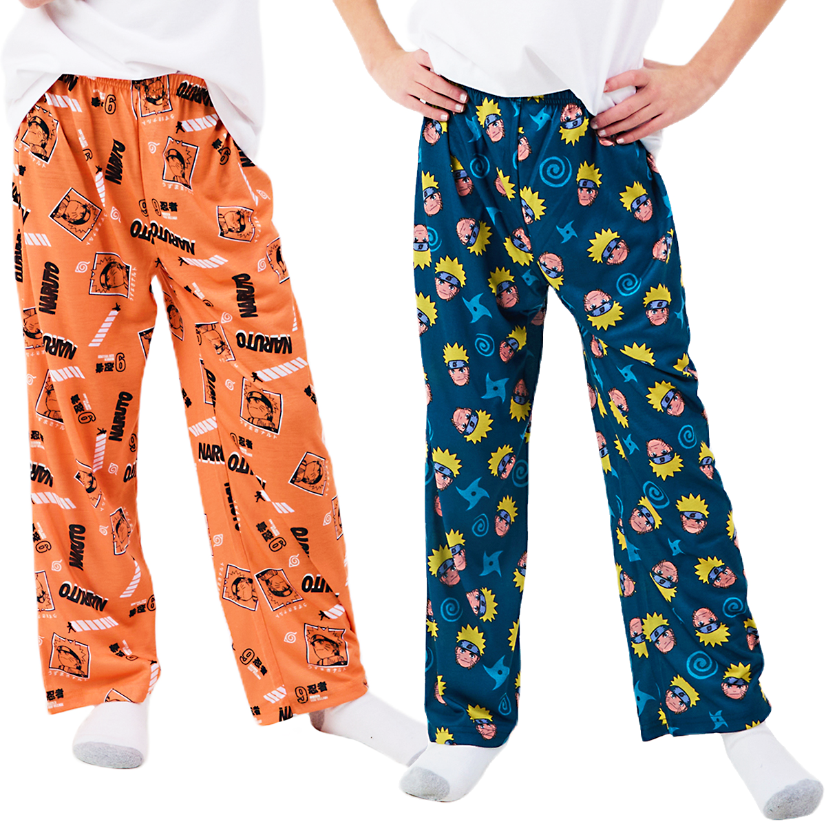 Naruto Main Character & Icons Boy's 2-Pack Sleep Pajama Pants