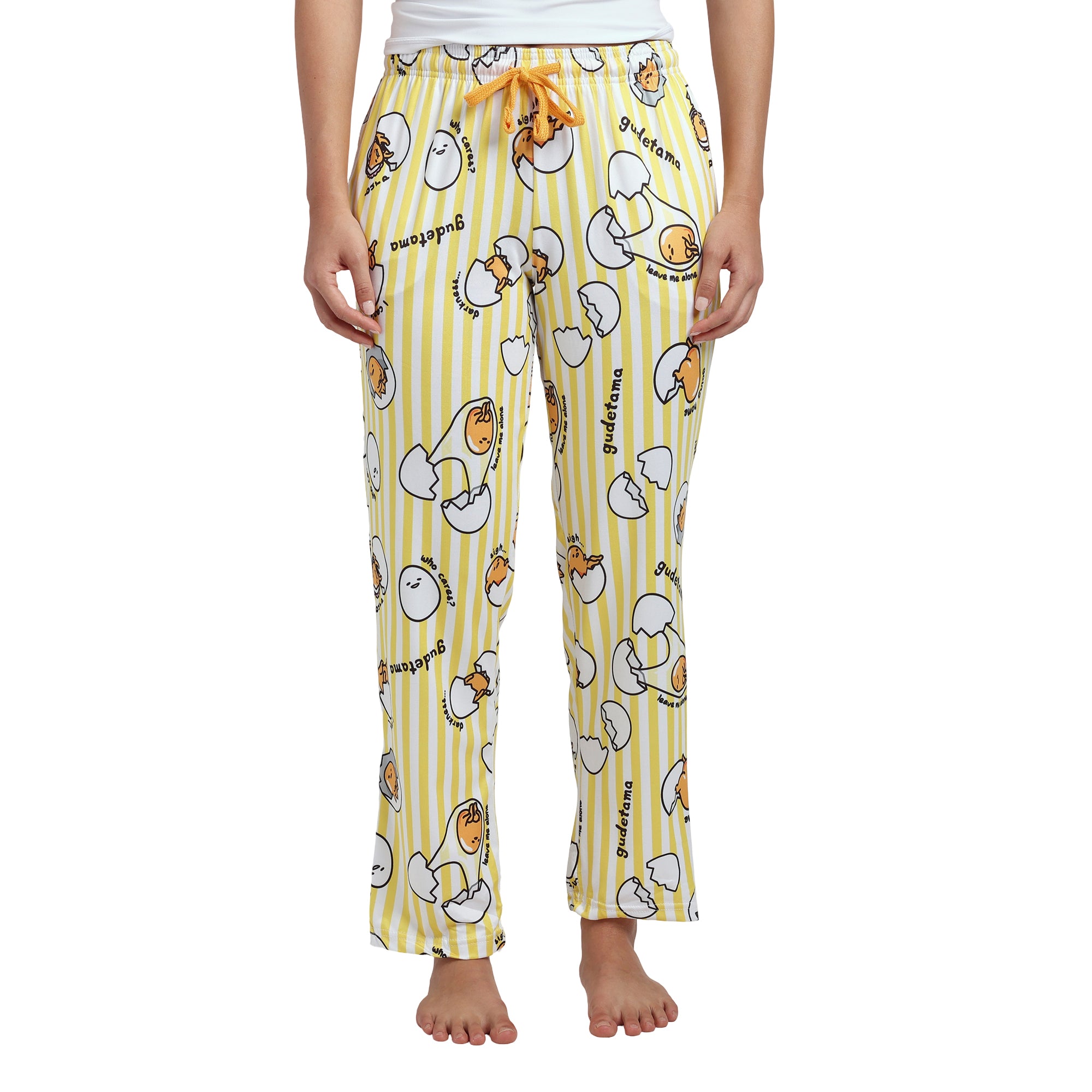 Gudetama All-Over Character Print Women's Yellow Sleep Pajama Pants