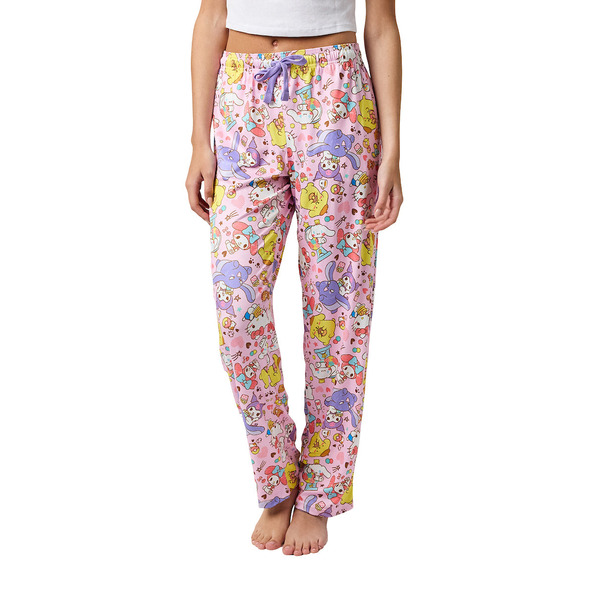 Hello Kitty & Friends All-Over Character Print Women's Pink Sleep Pajama Pants