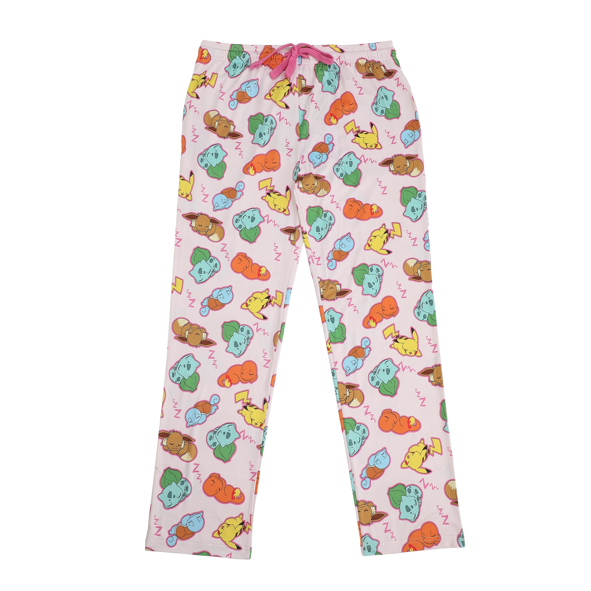Pokémon Characters Napping Women's Cradle Pink Quick Turn Sleep Pajama Pants