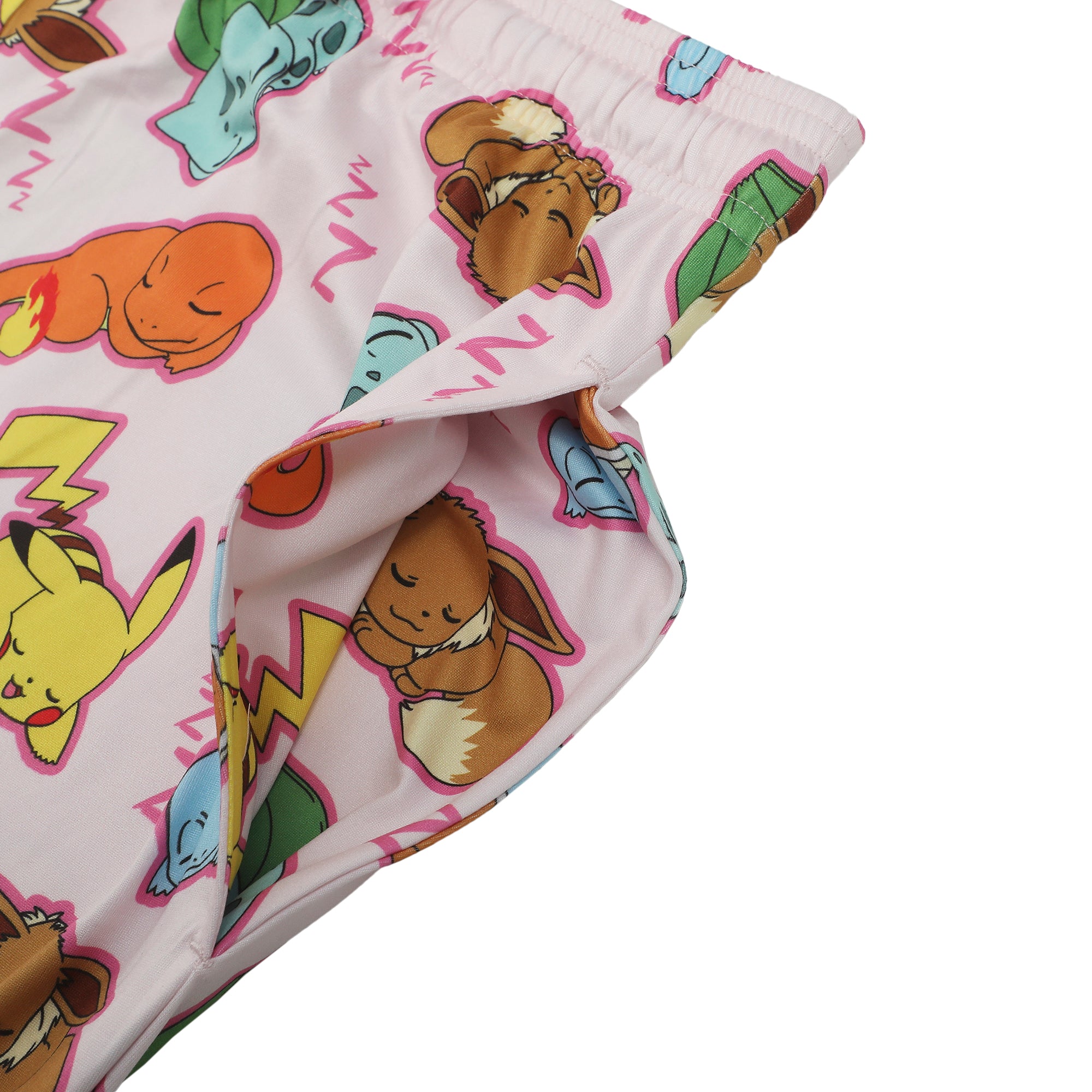 Pokémon Characters Napping Women's Cradle Pink Quick Turn Sleep Pajama Pants