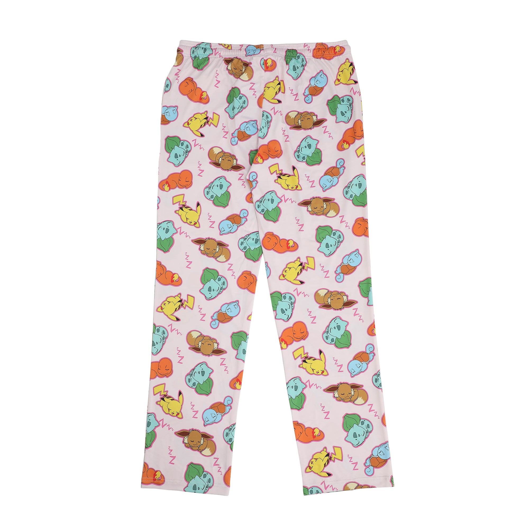 Pokémon Characters Napping Women's Cradle Pink Quick Turn Sleep Pajama Pants