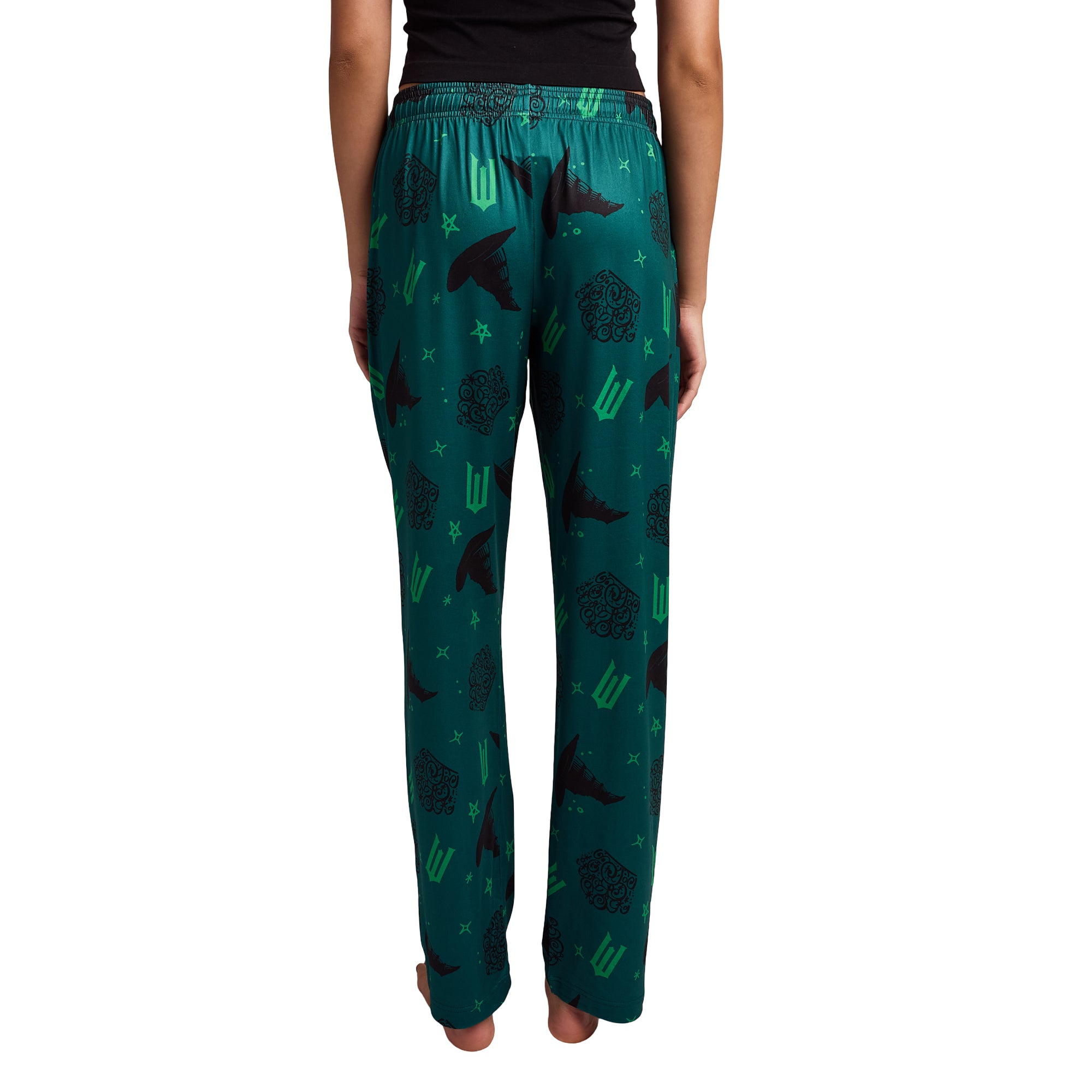 Wicked Part 1 Hats & Tiaras All-Over Print Women's Green Sleep Pajama Pants