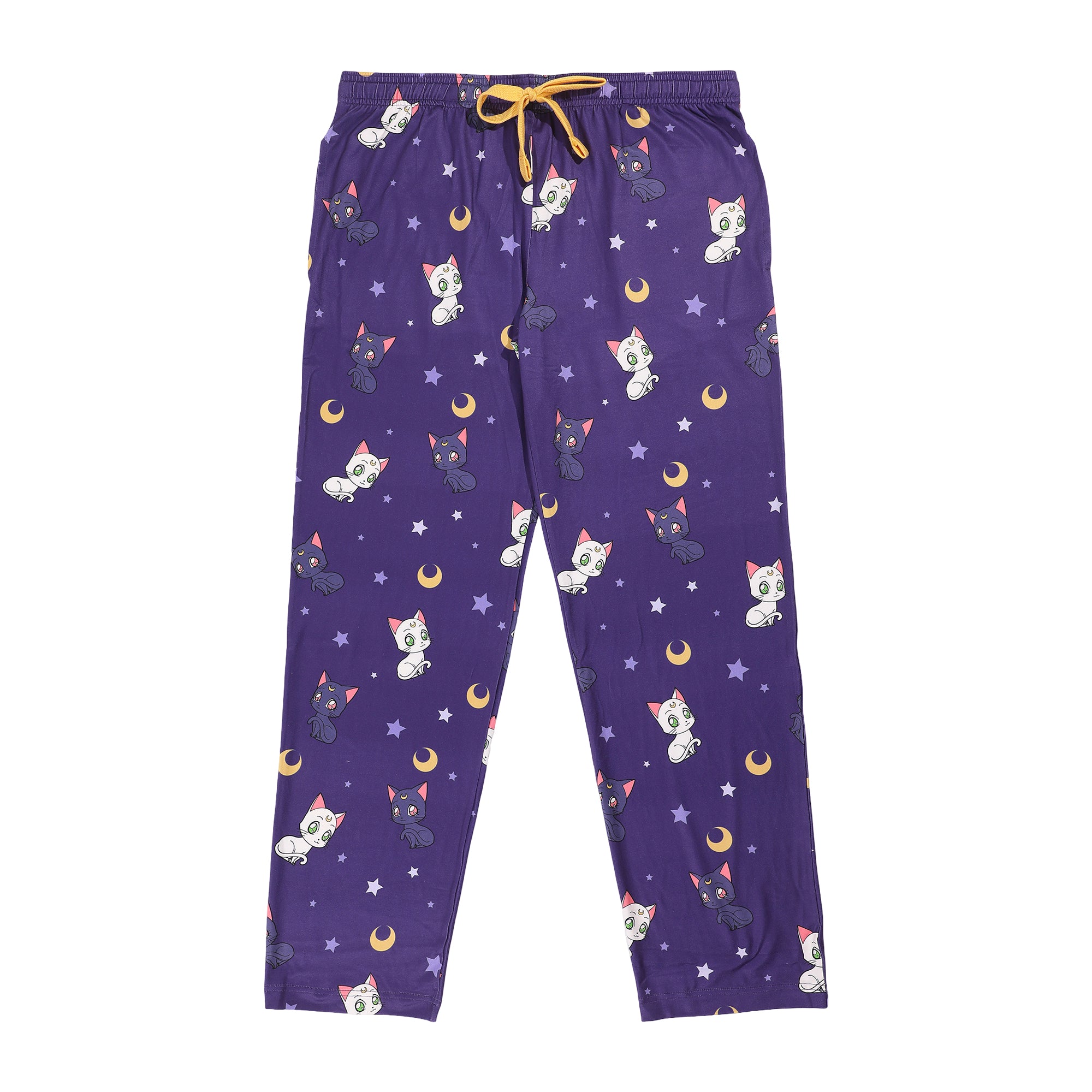Sailor Moon Artemis & Luna All-Over Print Women's Purple Quick Turn Sleep Pajama Pants