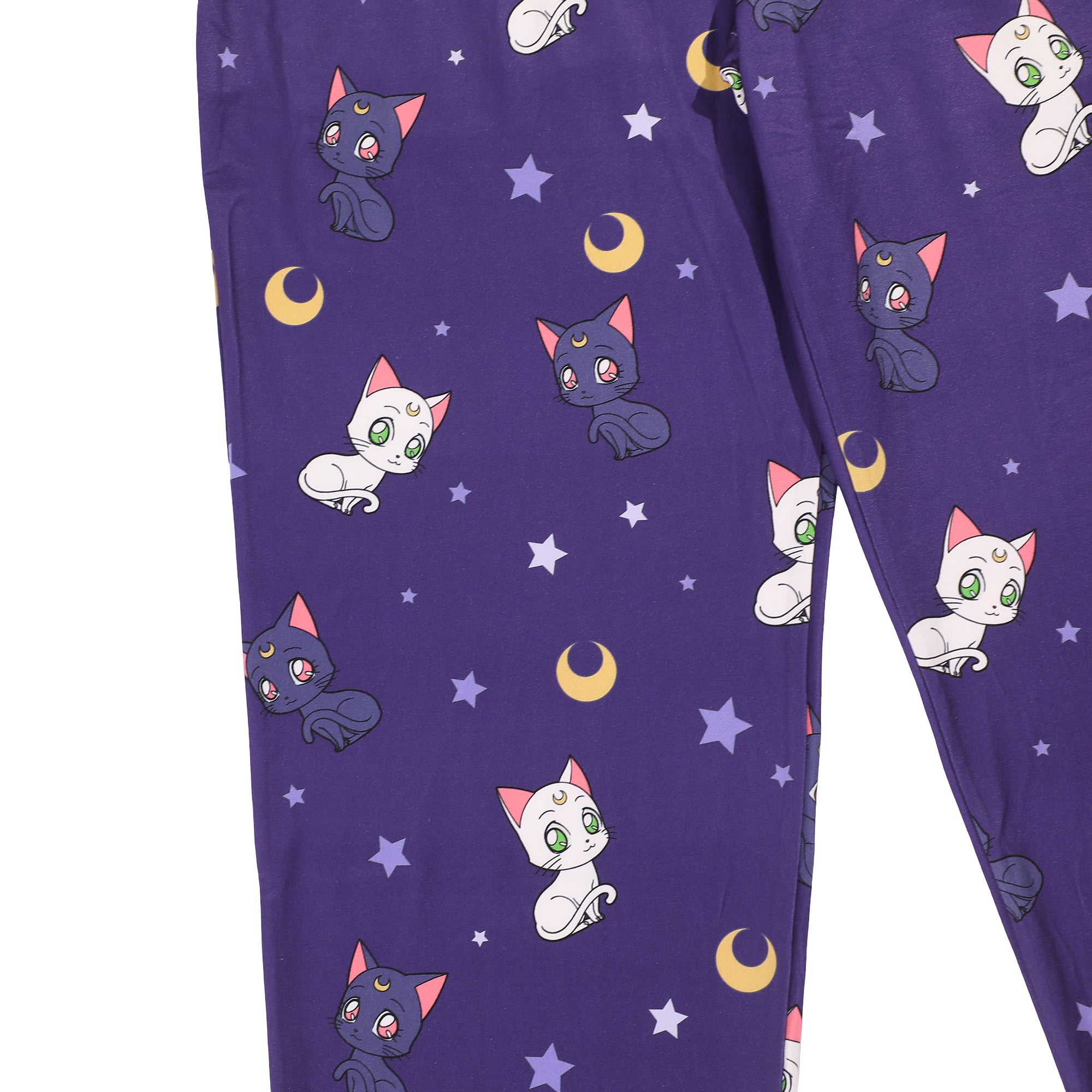 Sailor Moon Artemis & Luna All-Over Print Women's Purple Quick Turn Sleep Pajama Pants