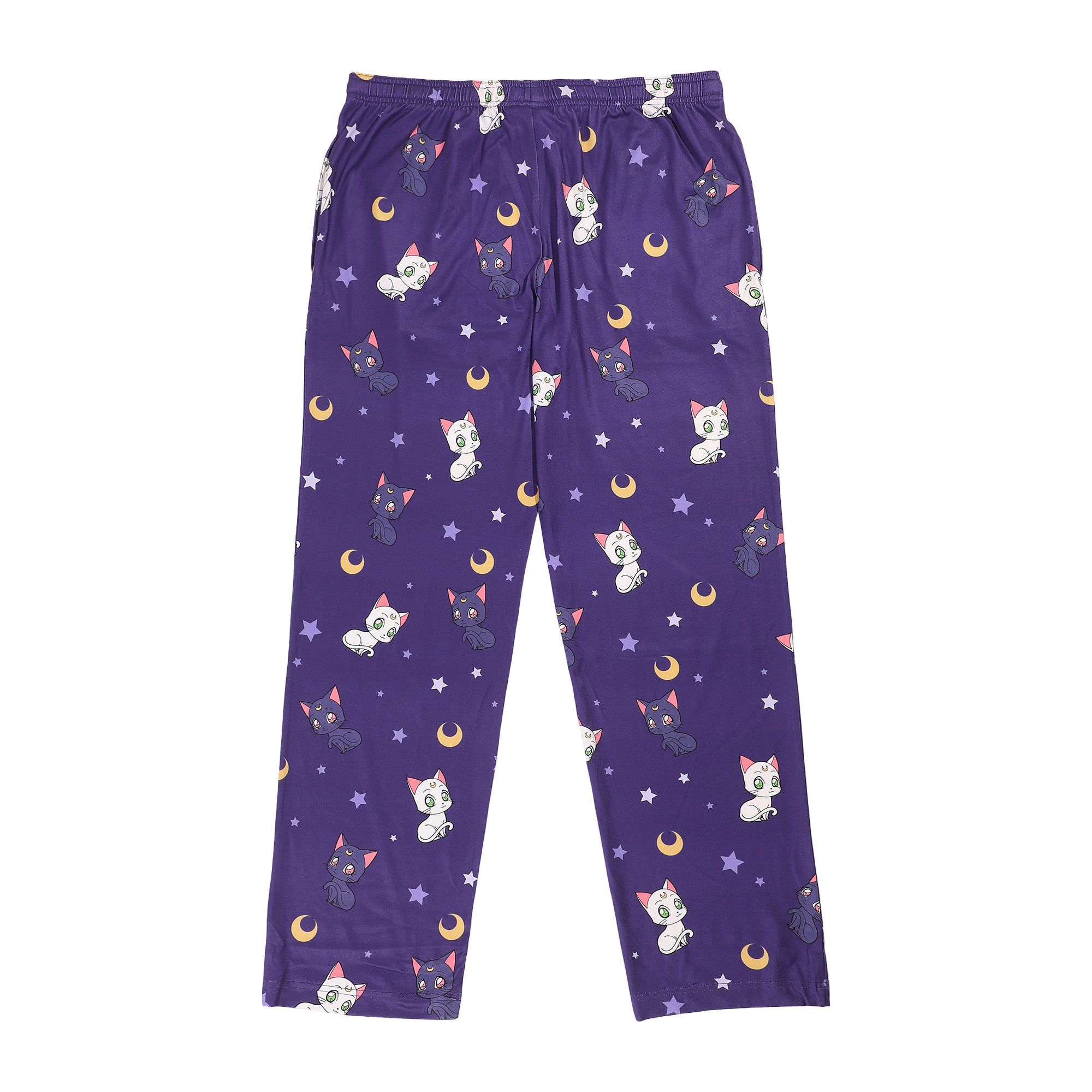 Sailor Moon Artemis & Luna All-Over Print Women's Purple Quick Turn Sleep Pajama Pants