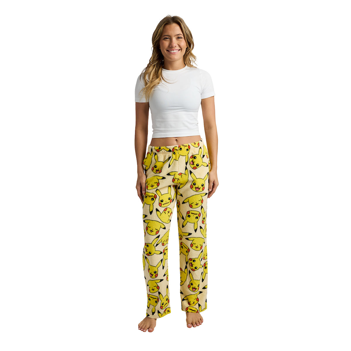 Pokemon Pikachu All-Over Print Women's Wide Leg Sleep Pajama Pants
