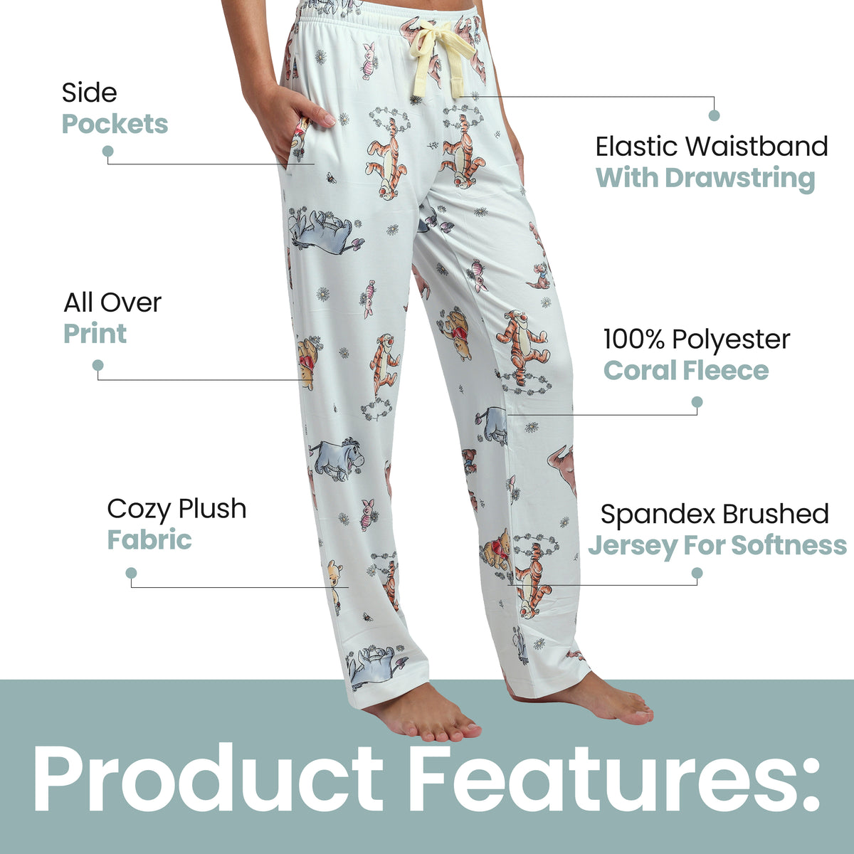Winnie the Pooh All-Over Print Women's Sleep Pajama Pants