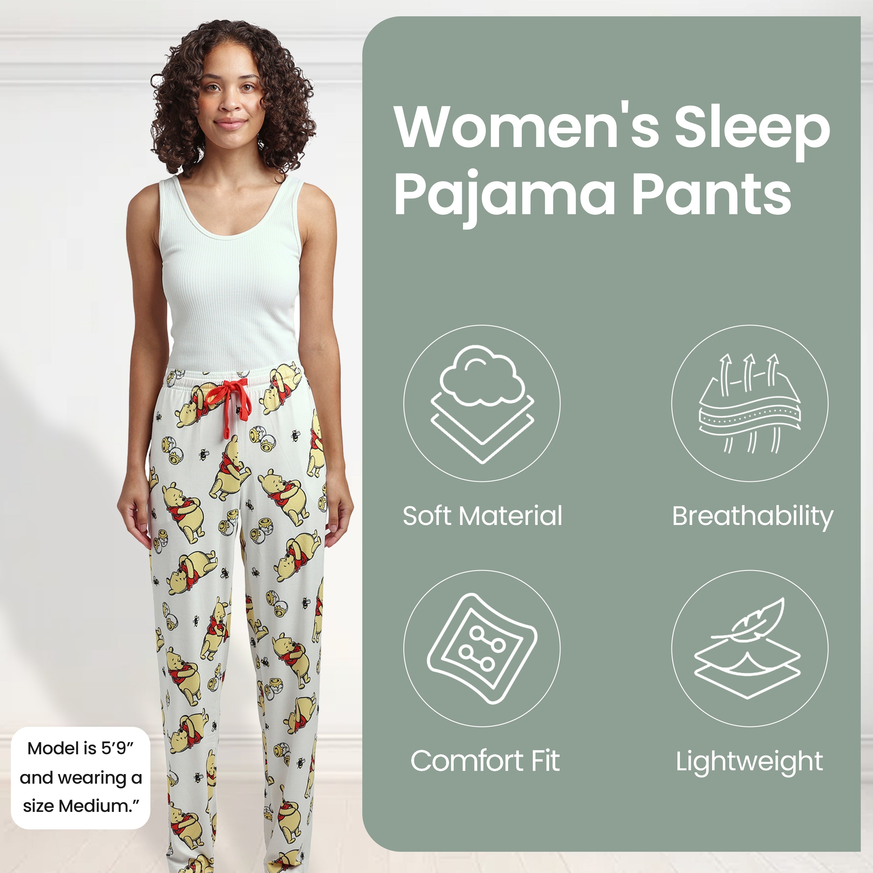 Disney's Winnie the Pooh All-Over Print Women's Sleep Pajama Pants