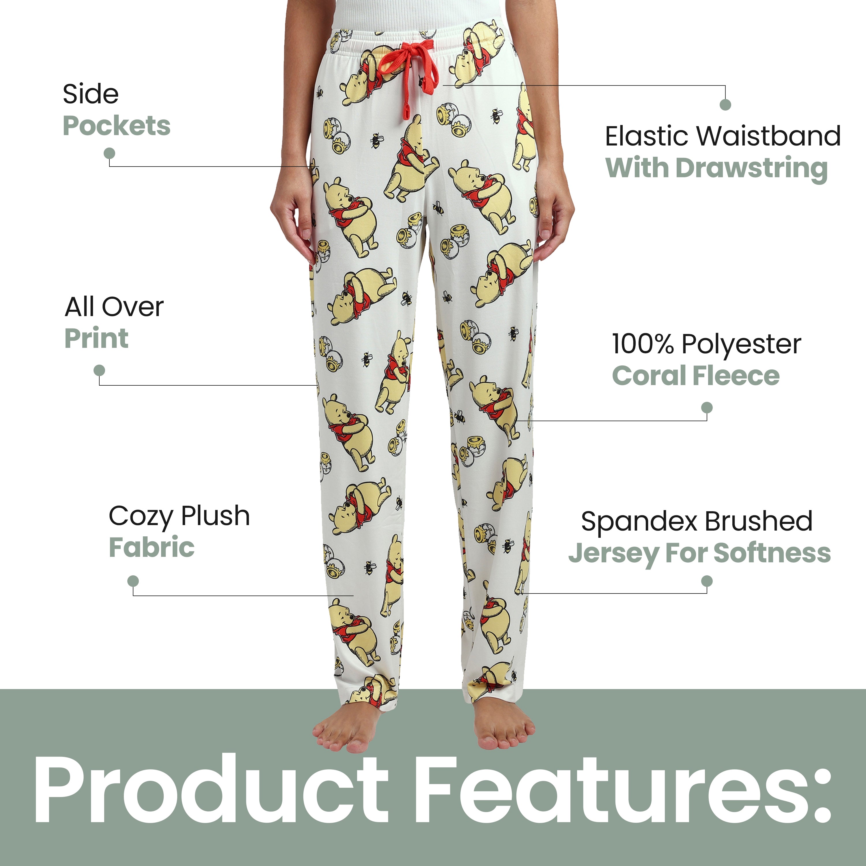 Disney's Winnie the Pooh All-Over Print Women's Sleep Pajama Pants