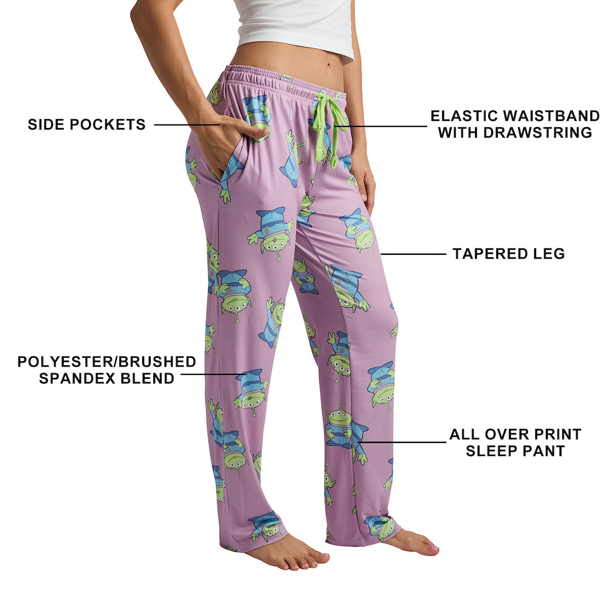 Disney's Toy Story Alien All-Over Print Women's Sleep Pajama Pants