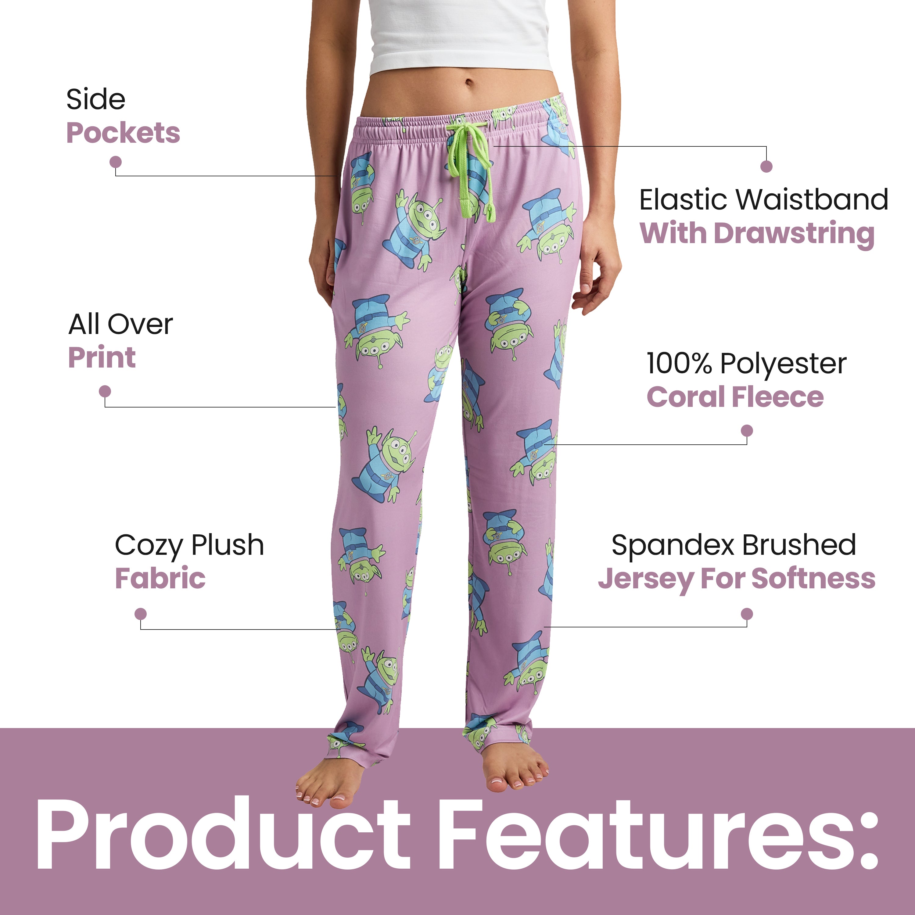 Disney's Toy Story Alien All-Over Print Women's Sleep Pajama Pants