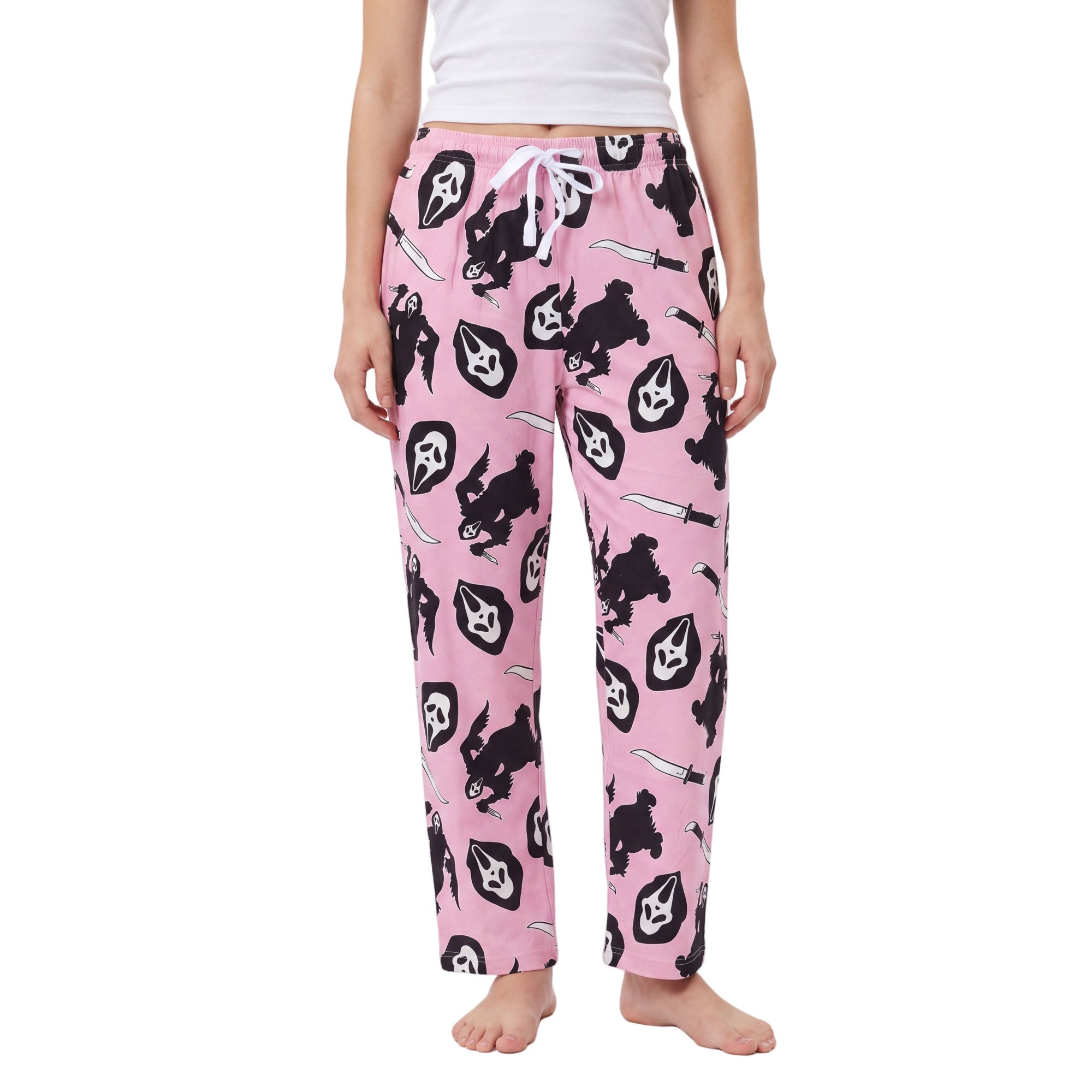 Ghostface All-Over Print Women's Pink Sleep Pajama Pants