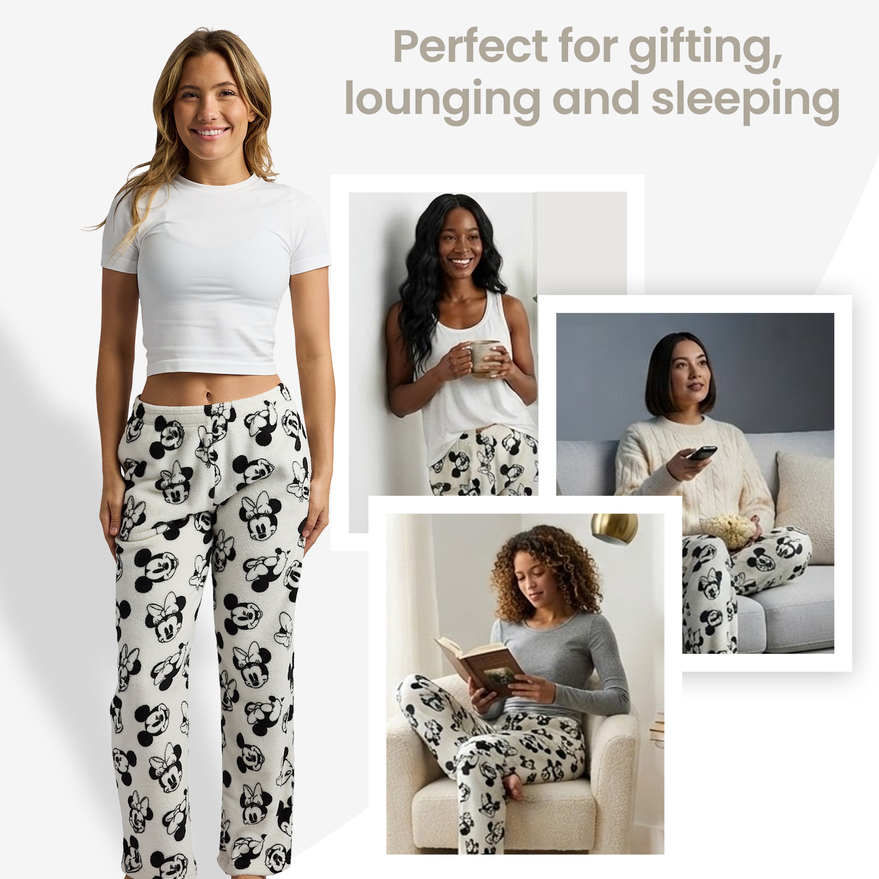 Disney's Mickey and Minnie Classic All-Over Print Women's Sleep Pajama Pants