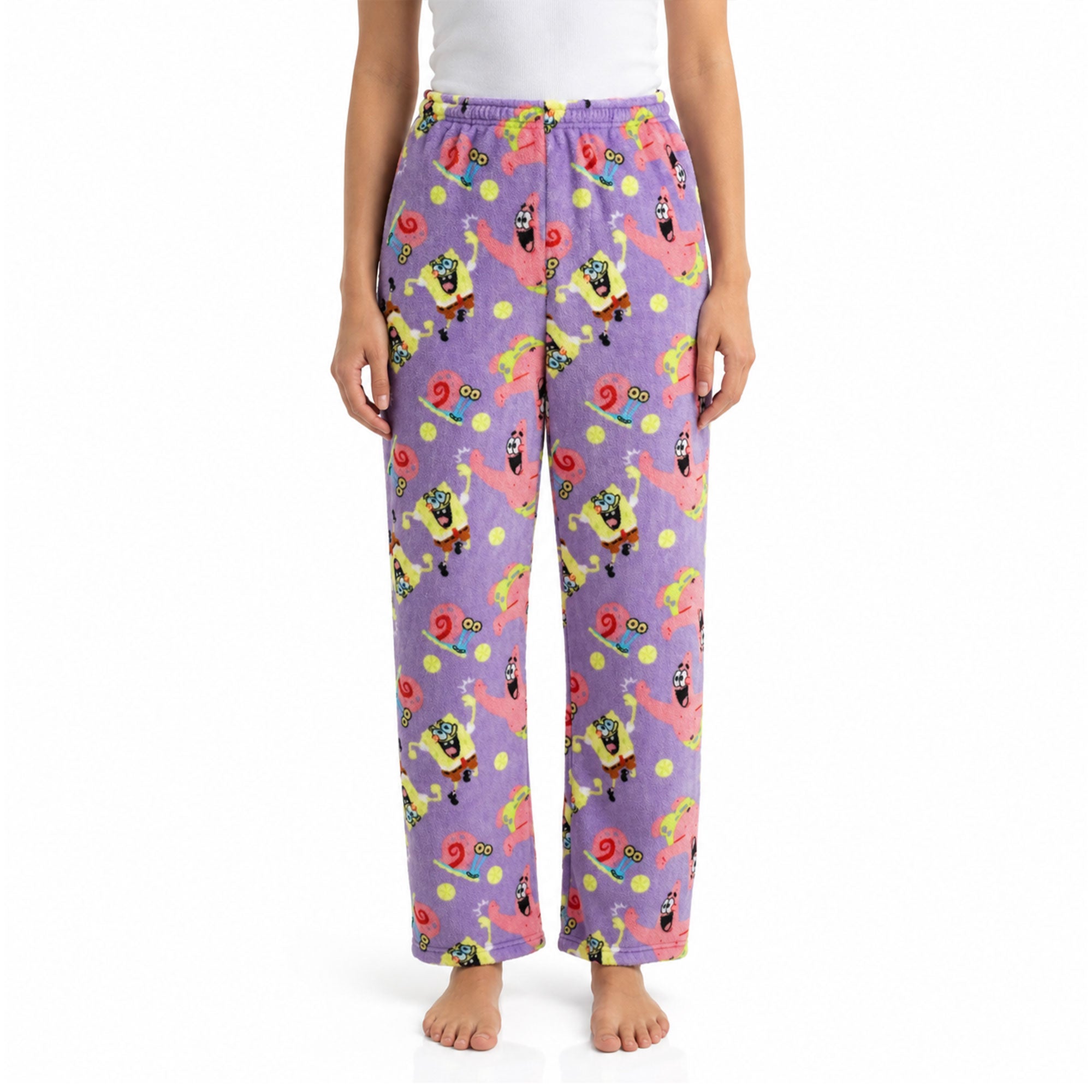 Spongebob Squarepants Favorite Characters All-Over Print Women's Sleep Pajama Pants