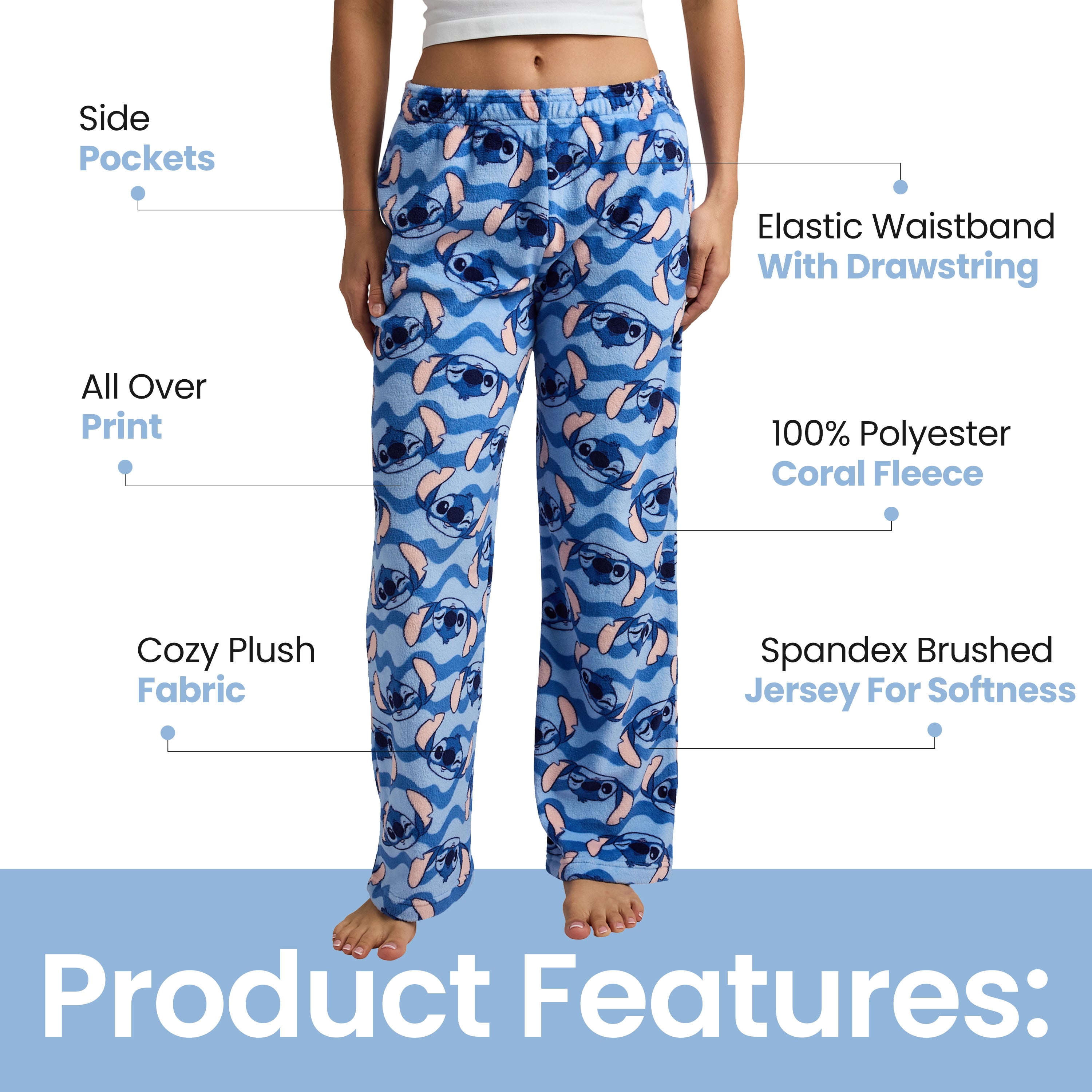 Disney's Lilo & Stitch All-Over Print Women's Sleep Pajama Pants