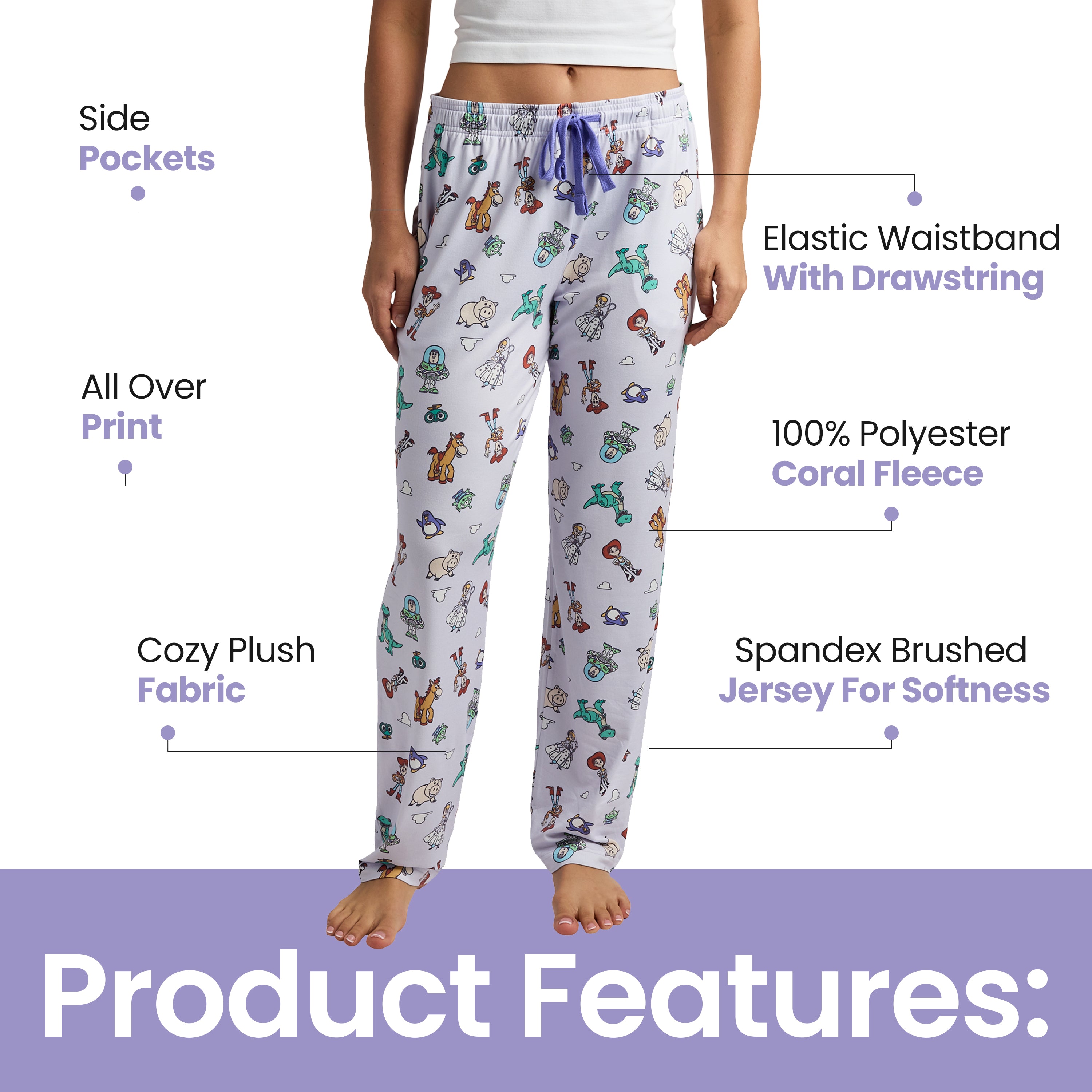 Toy Story Favorite Characters All-Over Print Women's Sleep Pajama Pants