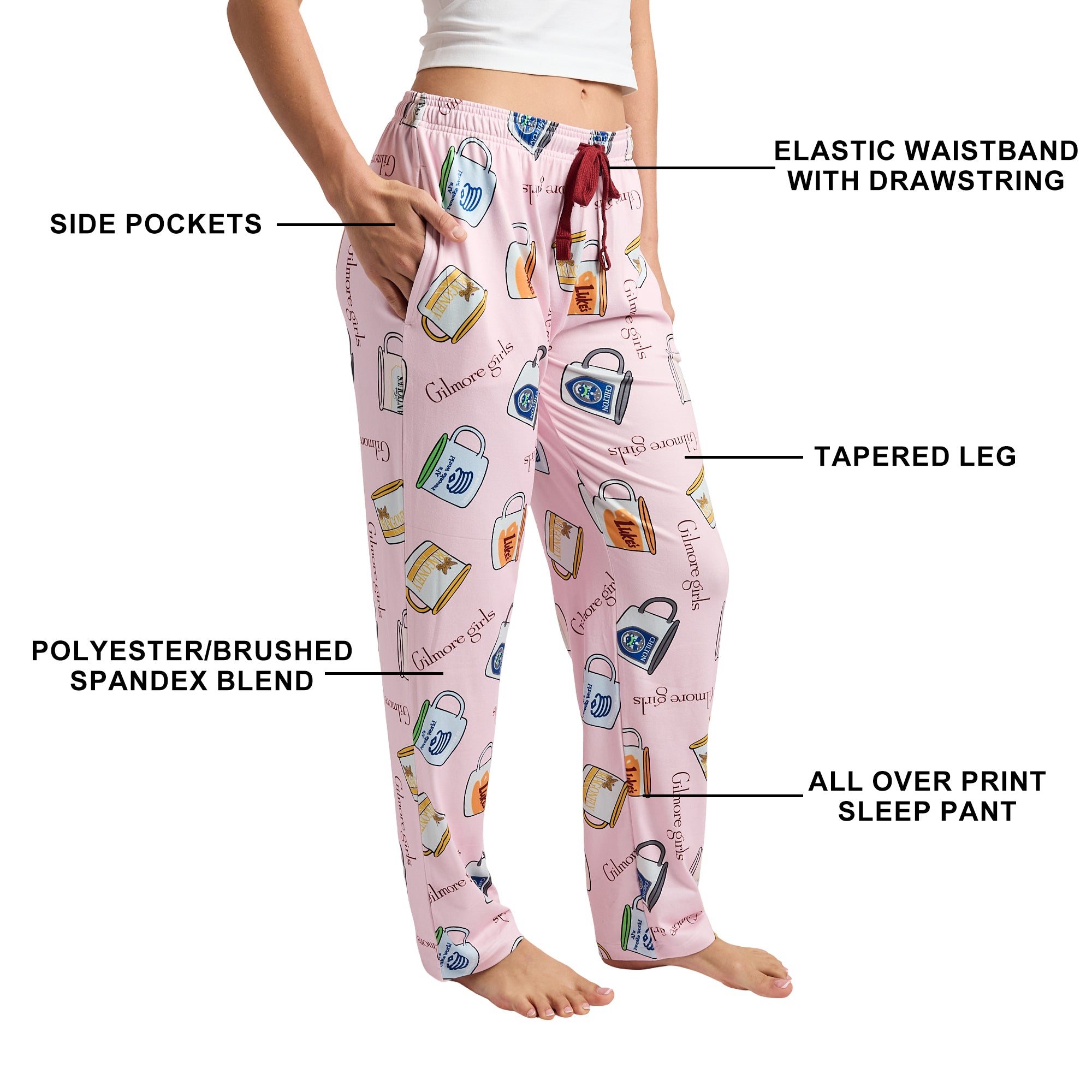 Gilmore Girls Coffee Mugs All-Over Print Women’s Sleep Pajama Pants