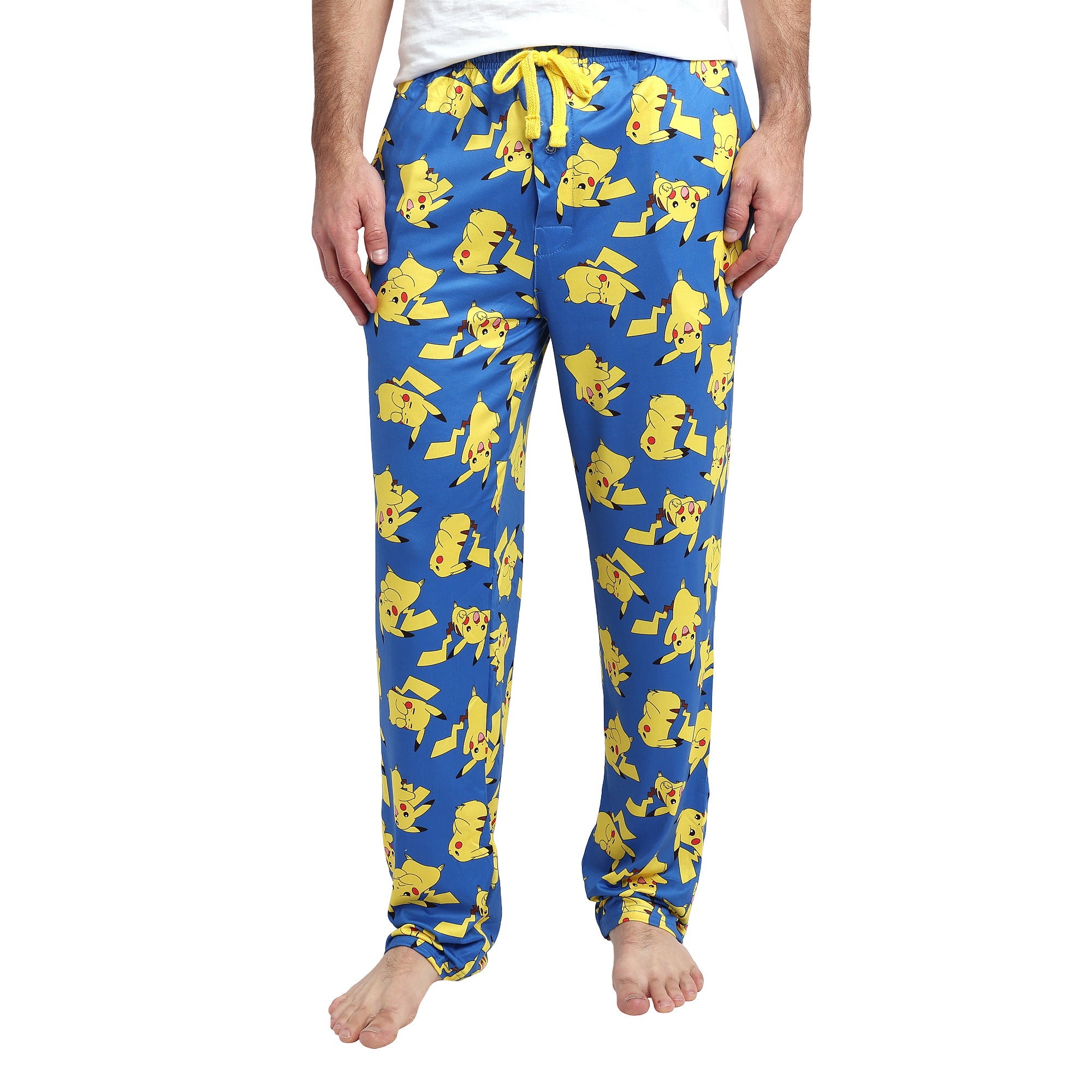 Pokemon Happy Pikachu Men's Blue Sleep Pajama Pants