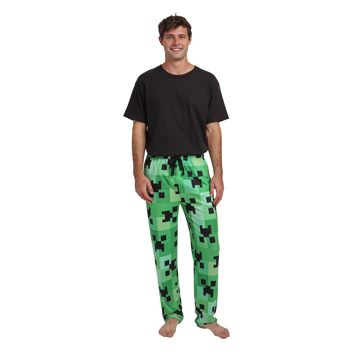 Minecraft Creeper All-Over Print Men's Sleep Pajama Pants