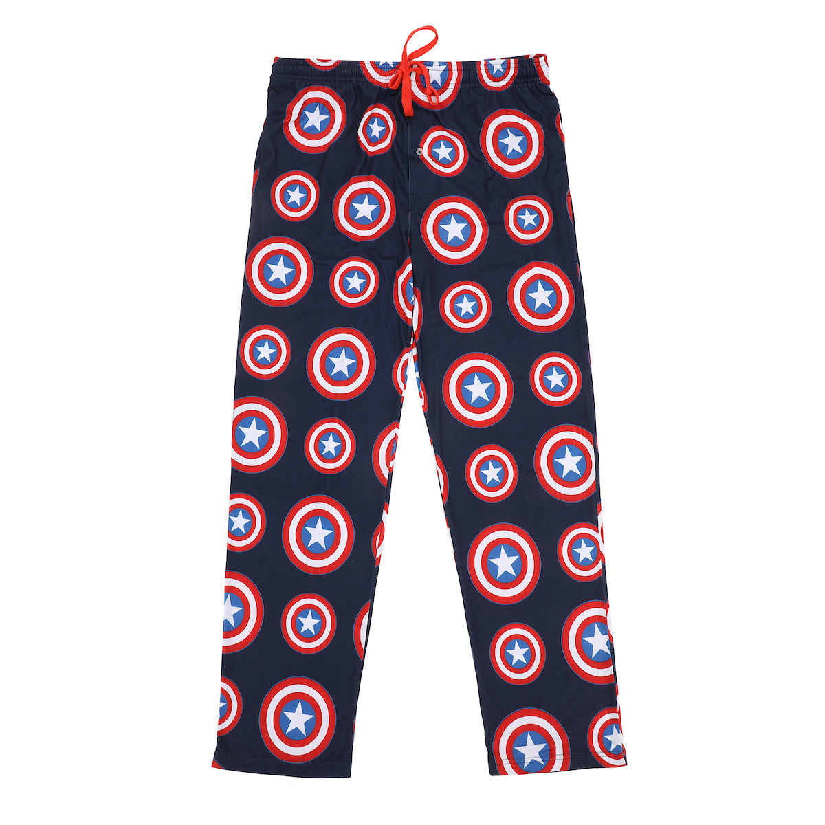 Marvel Captain America Shield Men's Sleep Pants With Tapered Legs And Pockets