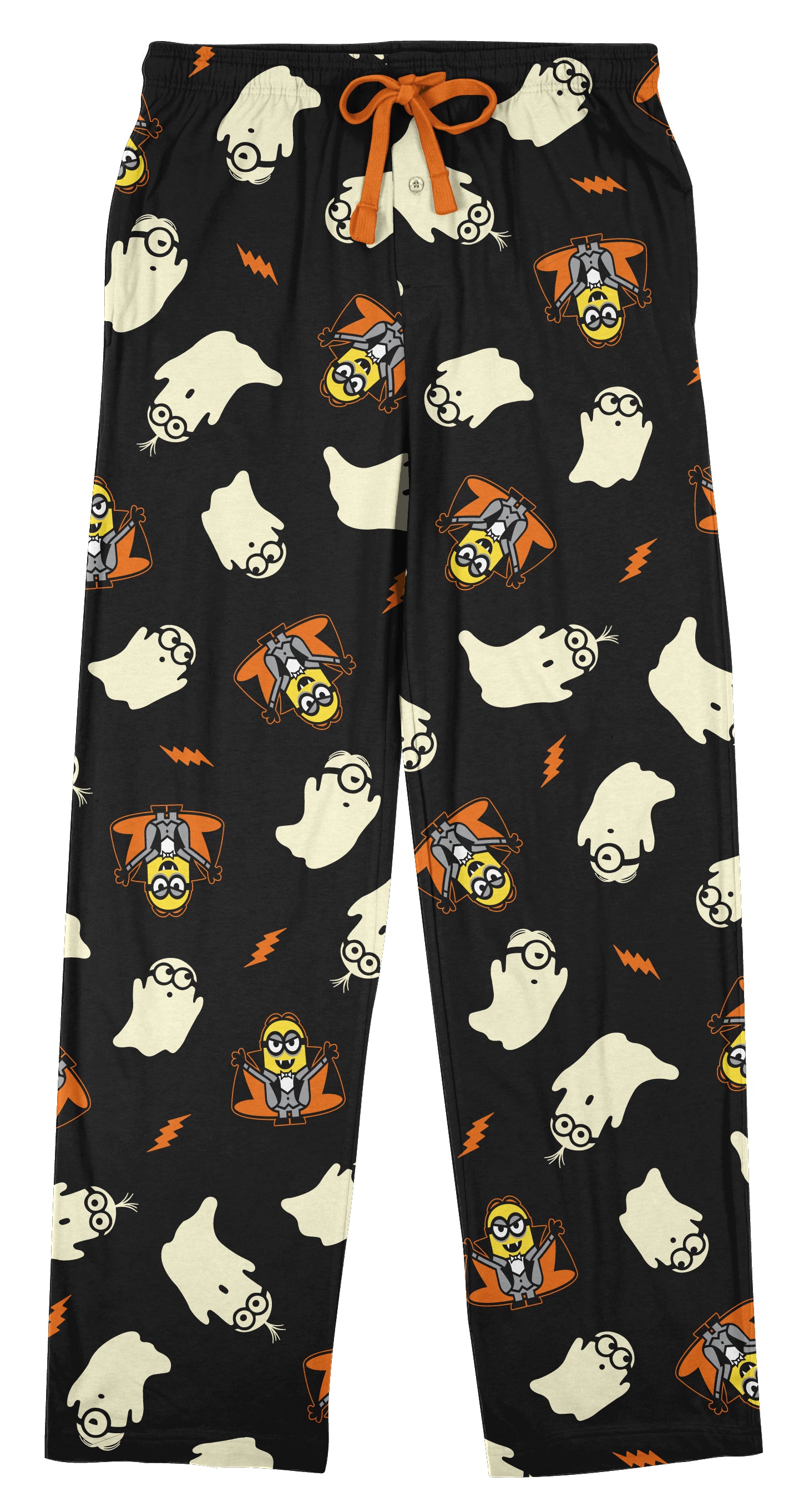Minions Monsters All-Over Print Men's Black Sleep Pajama Pants