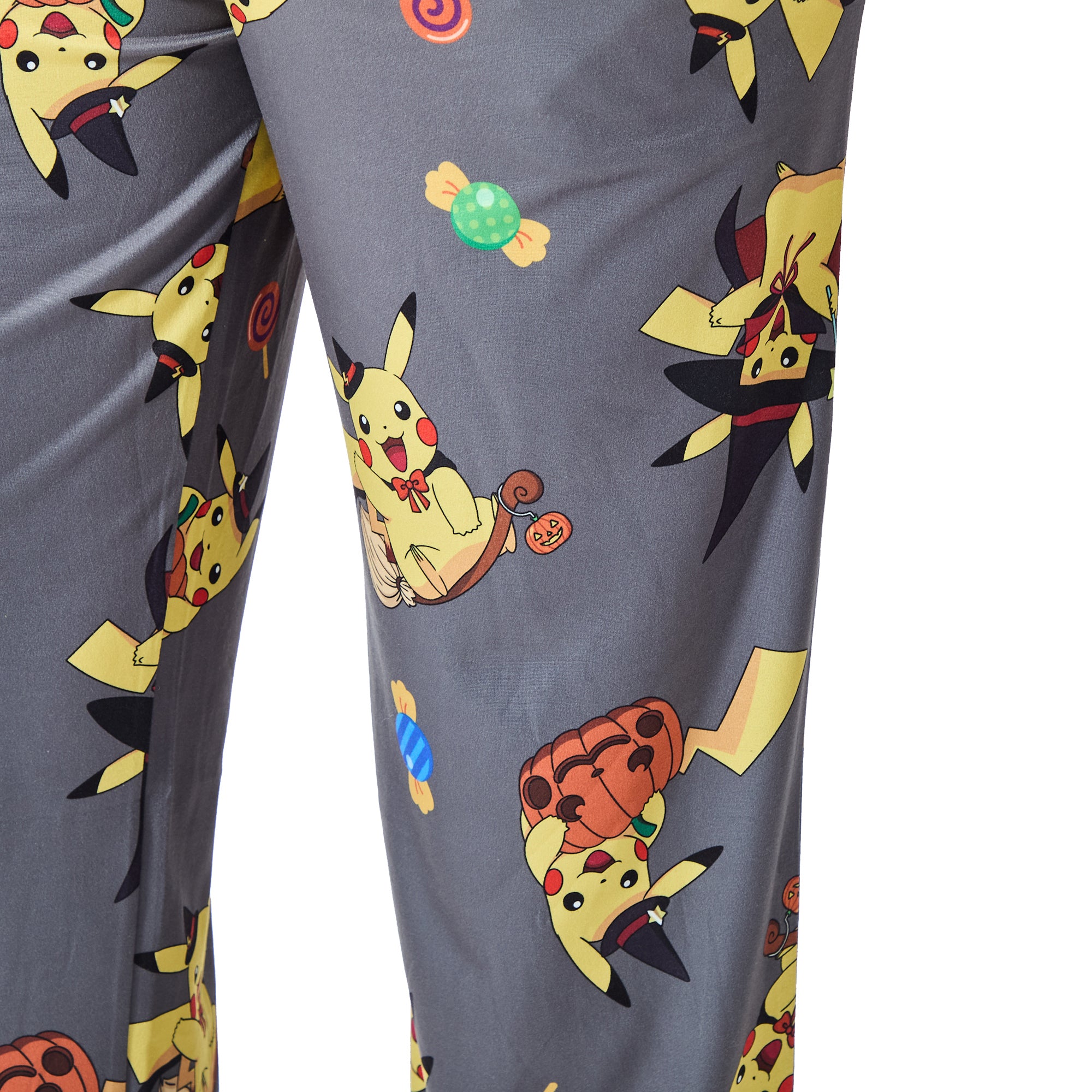 Pokemon Pikachu Costumes Men's Gray Sleep Pajama Pants