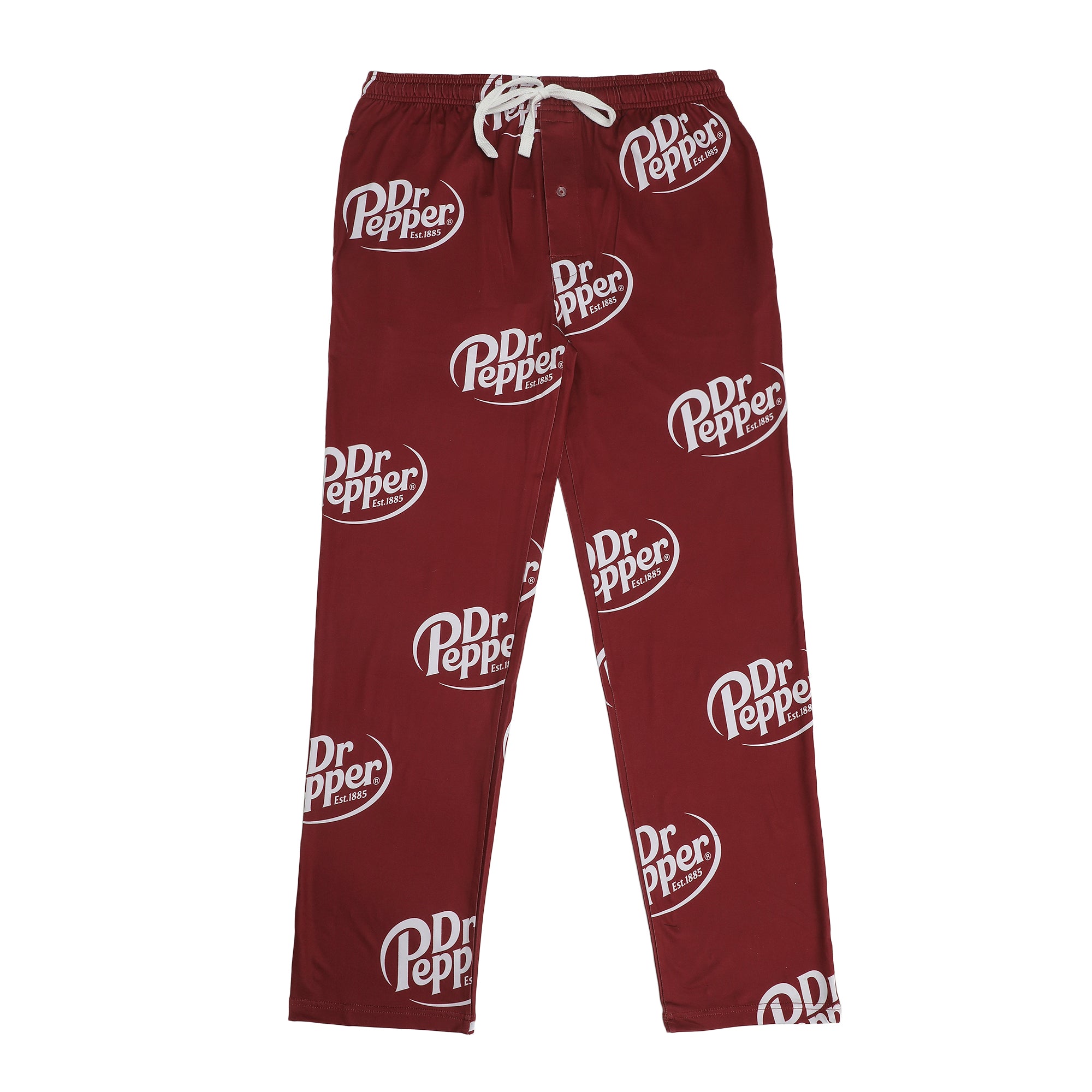 Dr. Pepper Soda Logo All-Over Print Men's Red Sleep Pajama Pants