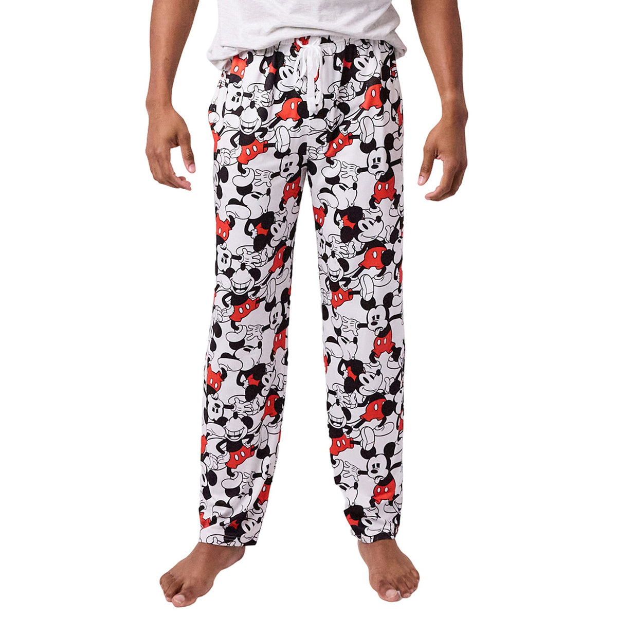 Disney Mickey Mouse All-Over Print Men's White Sleep Pajama Pants