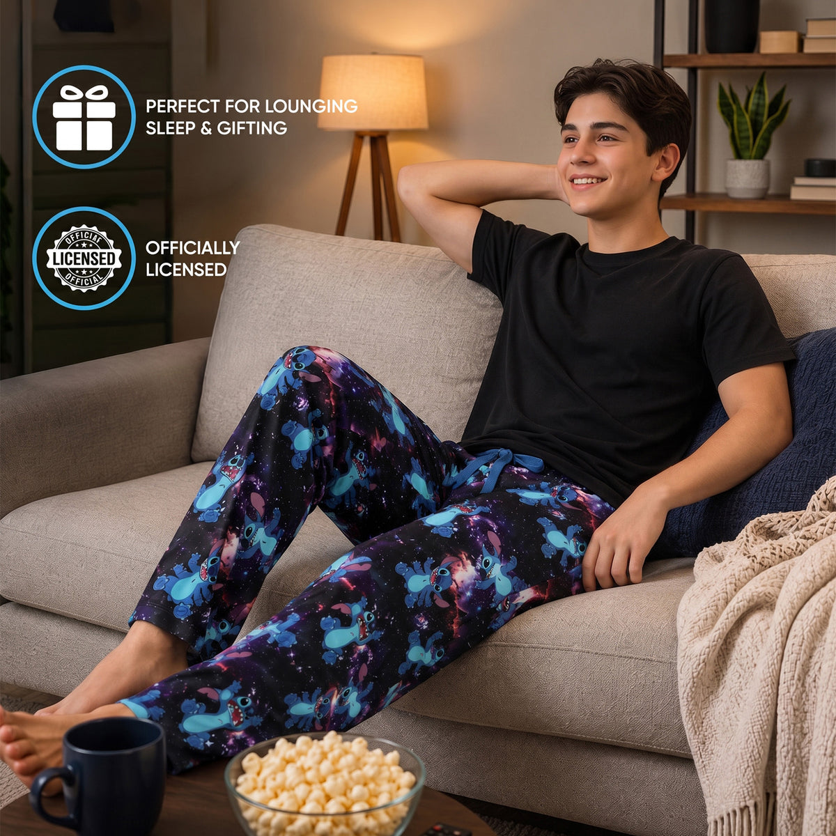 Disney's Lilo & Stitch Galactic Stitch All-Over Print Men's Sleep Pajama Pants