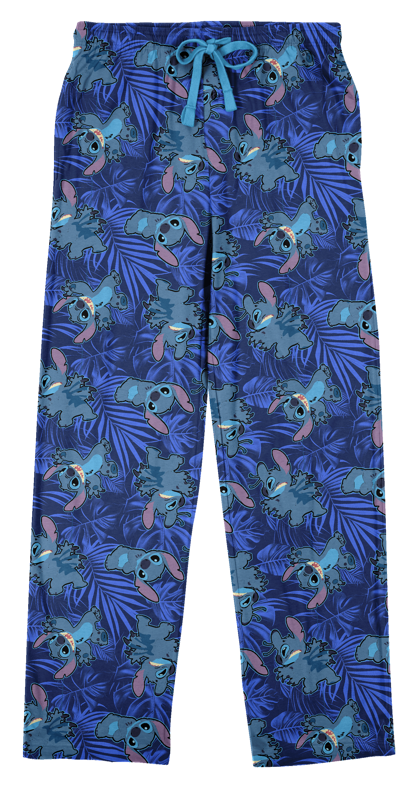 Disney Stitch All-Over Character Print Men's Blue Sleep Pajama Pants