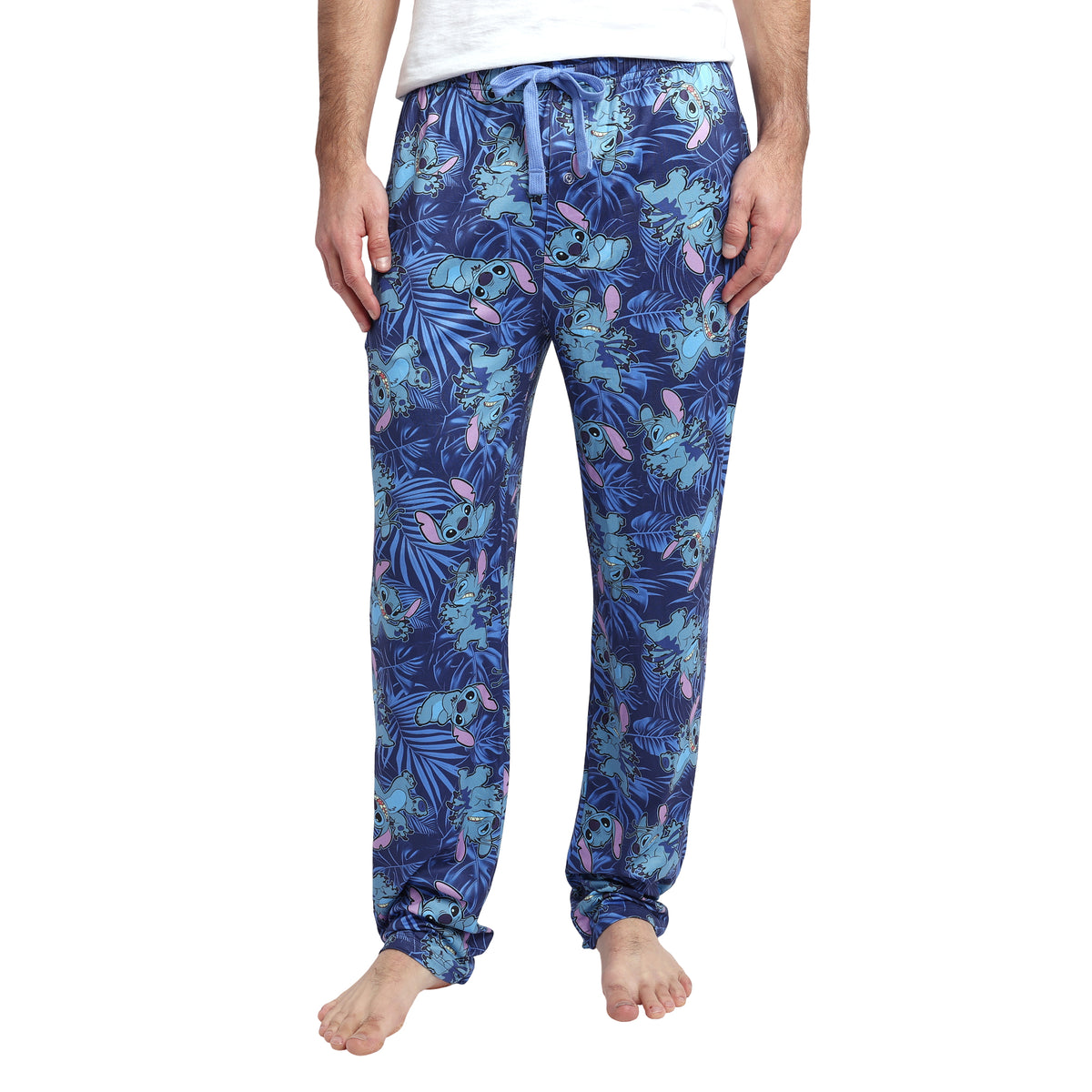 Lilo & Stitch Blue Palm Leaves Sleep Pants for Men