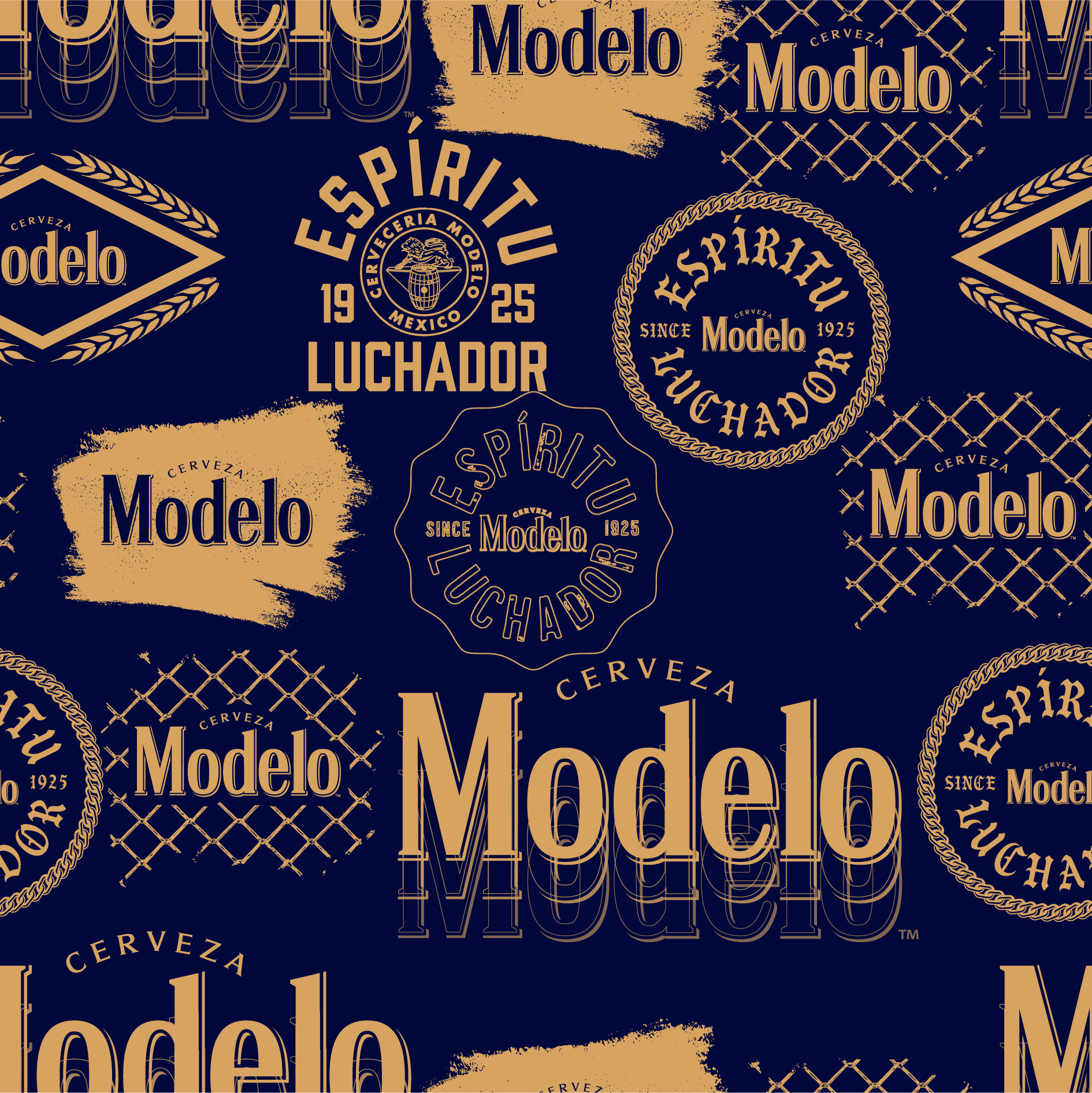 Modelo Logo Men's Navy Sleep Pajama Pants