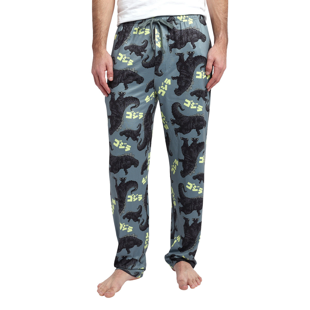 Godzilla All-Over Print Men's Gray Sleep Pajama Pants