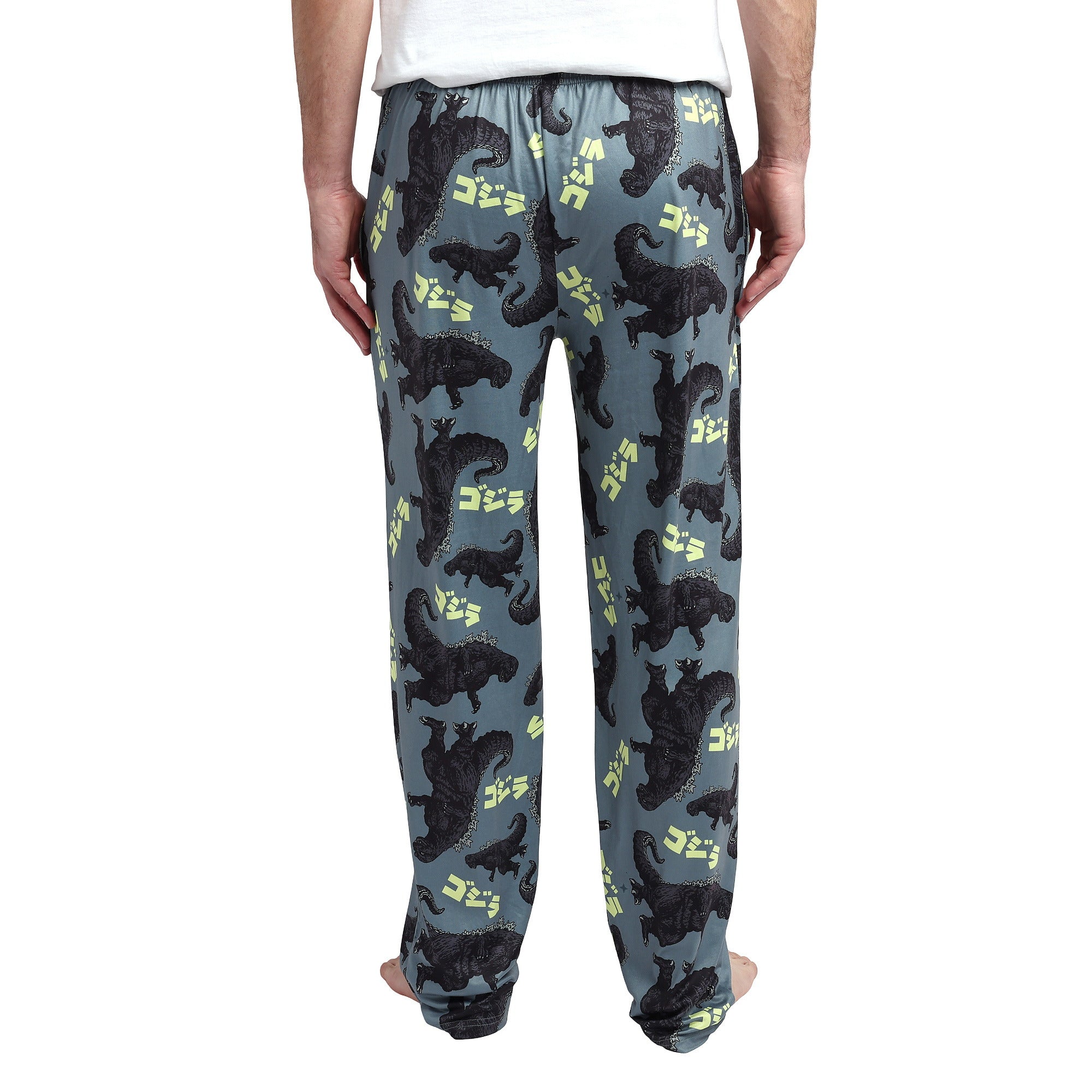 Godzilla All-Over Print Men's Gray Sleep Pajama Pants