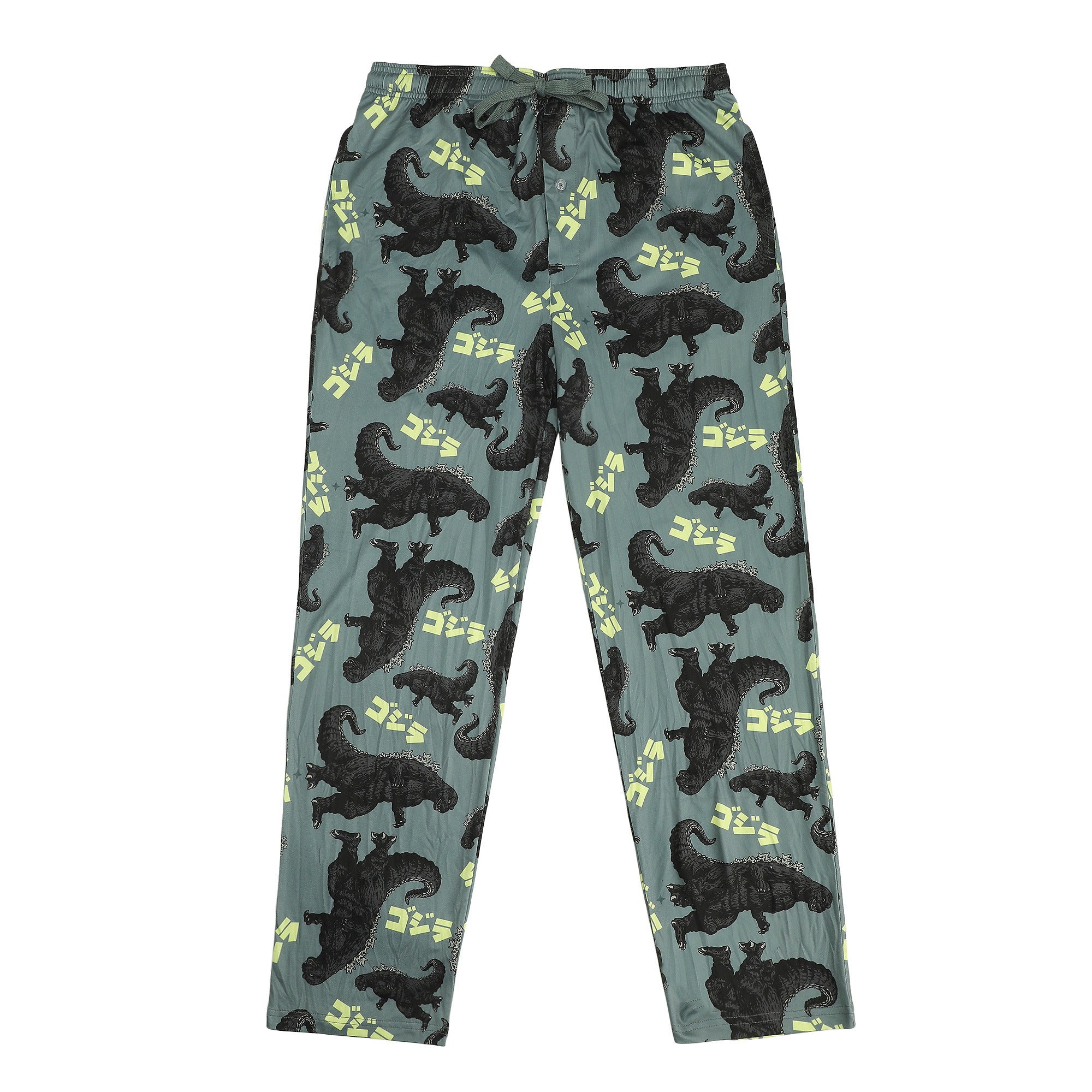 Godzilla All-Over Print Men's Gray Sleep Pajama Pants