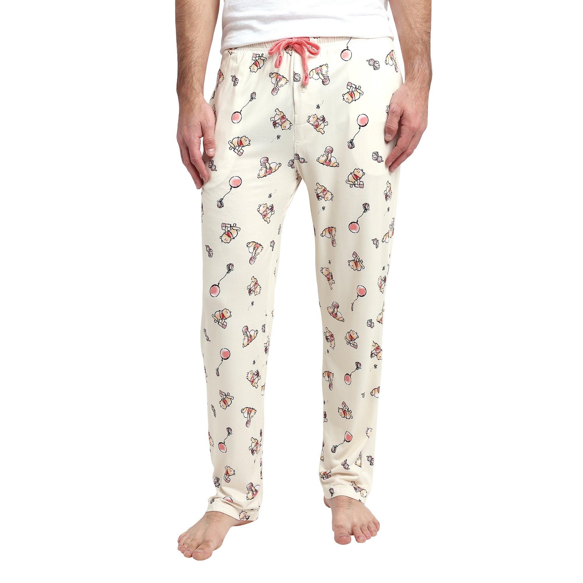 Winnie The Pooh Balloons & Honey Unisex Off-White Sleep Pajama Pants