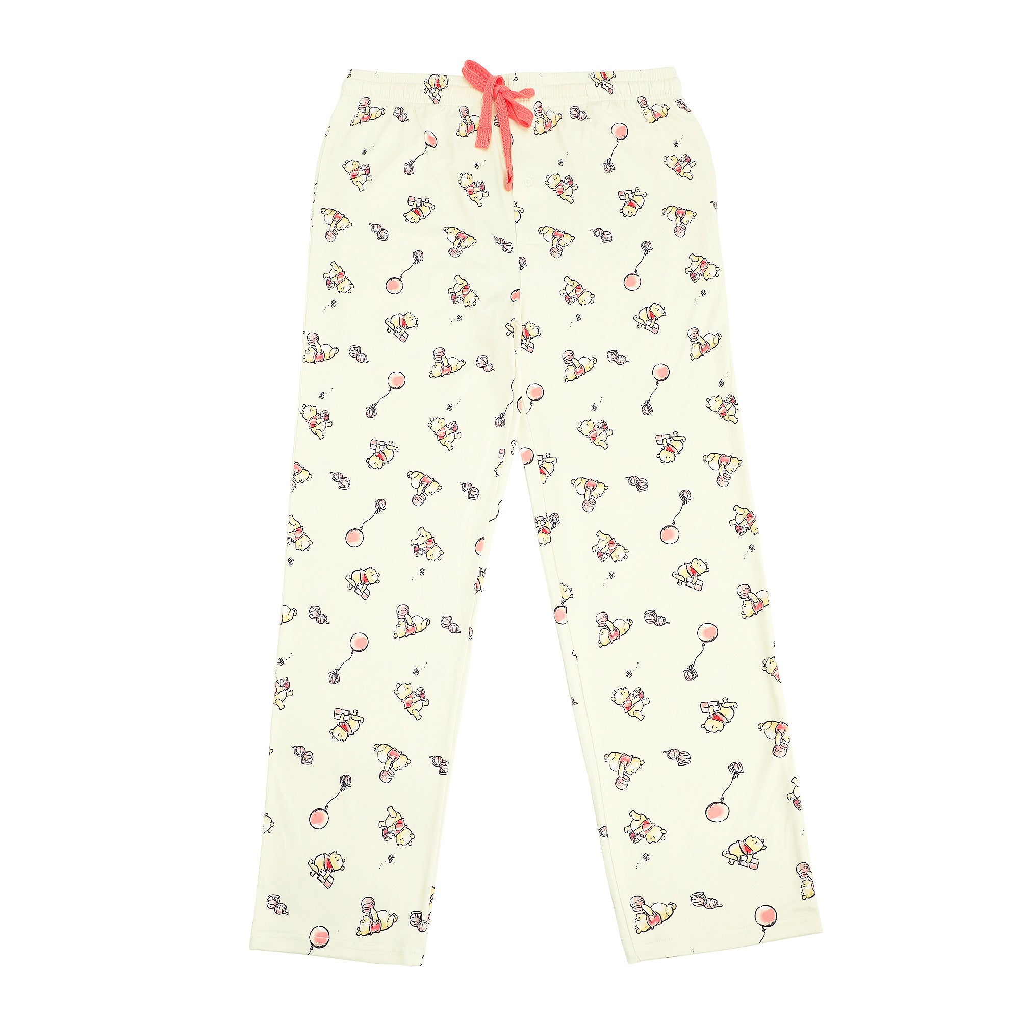 Winnie The Pooh Balloons & Honey Unisex Off-White Sleep Pajama Pants