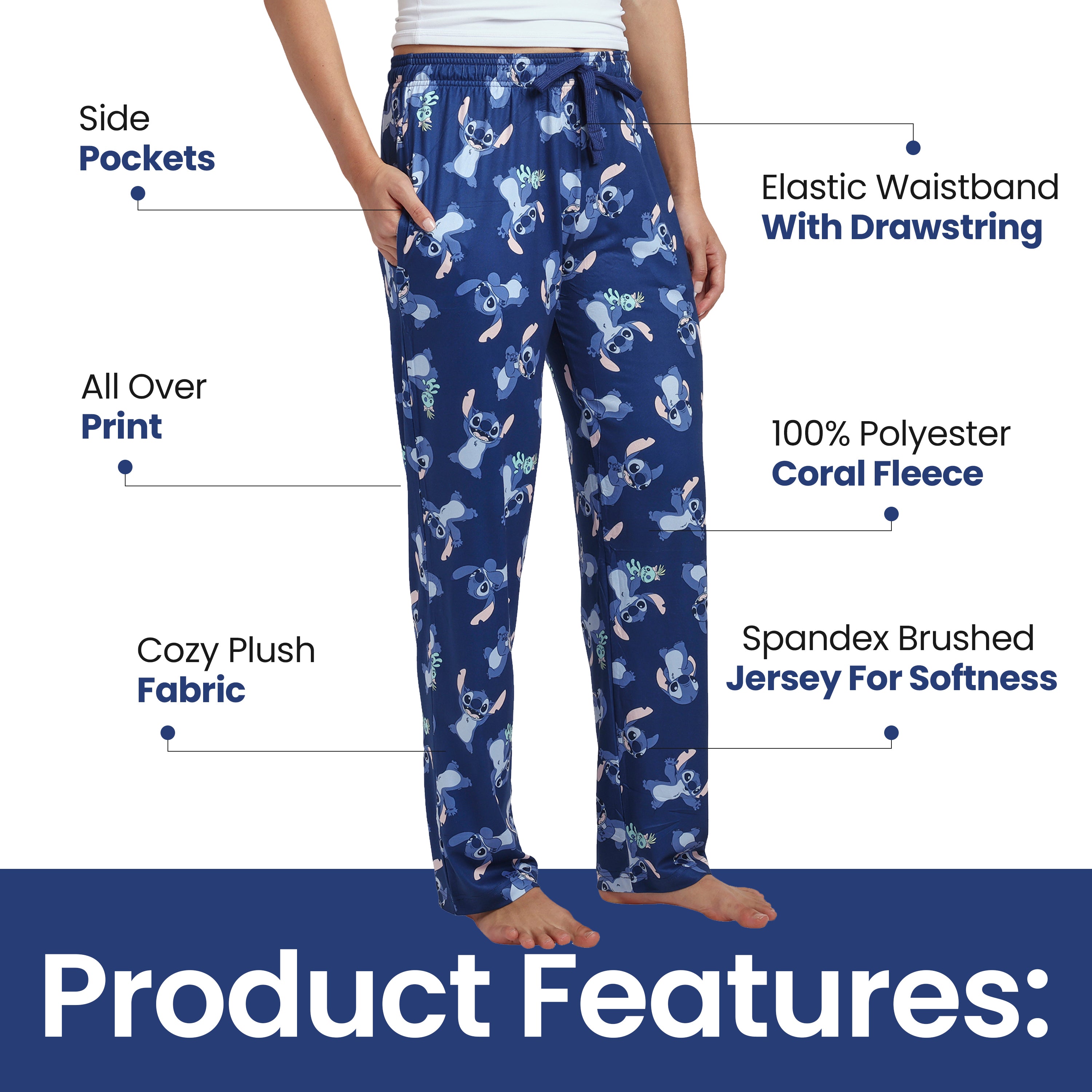 Disney's Lilo & Stitch All-Over Print Women's Sleep Pajama Pants
