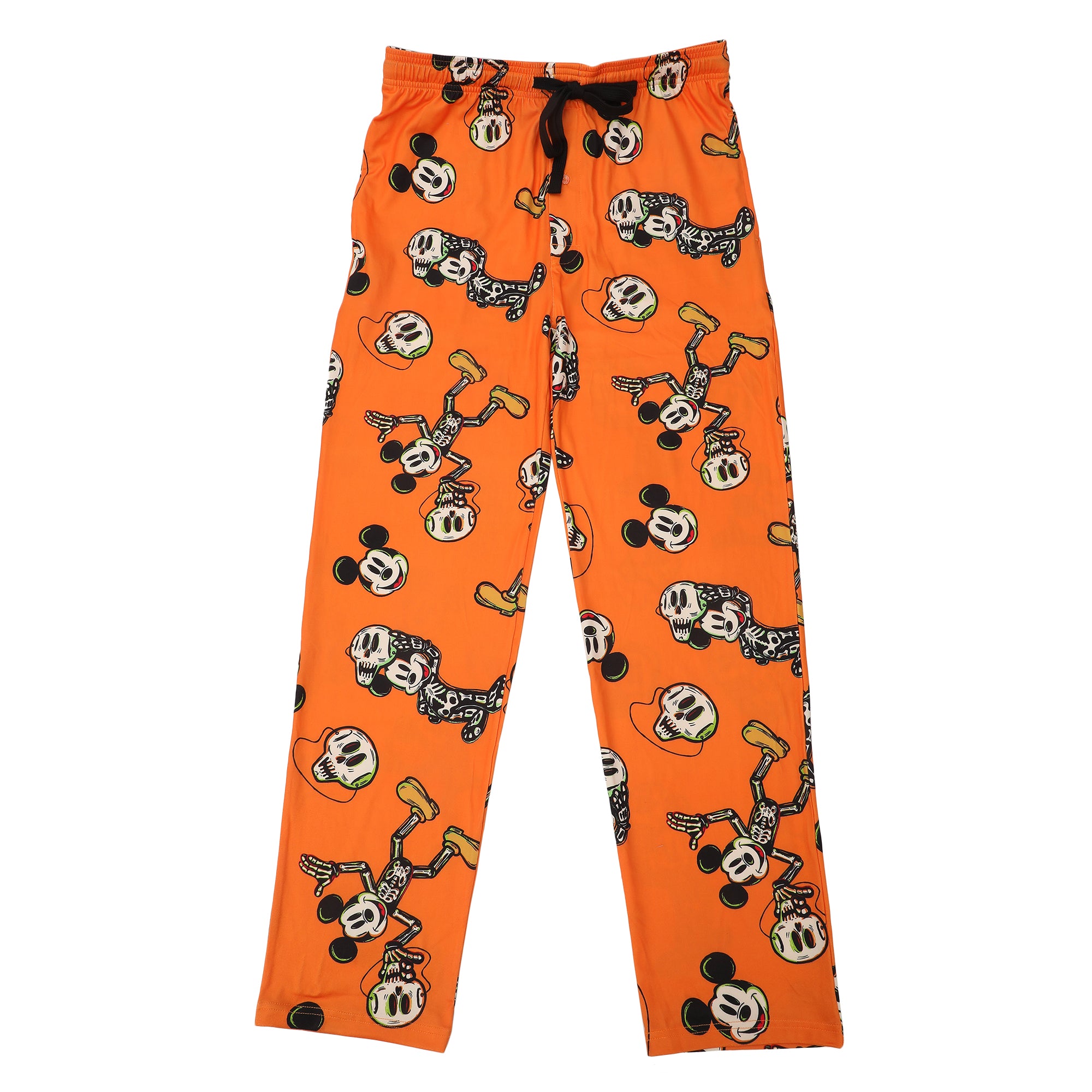 Disney Mickey Mouse Skeleton Mickey Adult Orange Sleep Pajama Pants