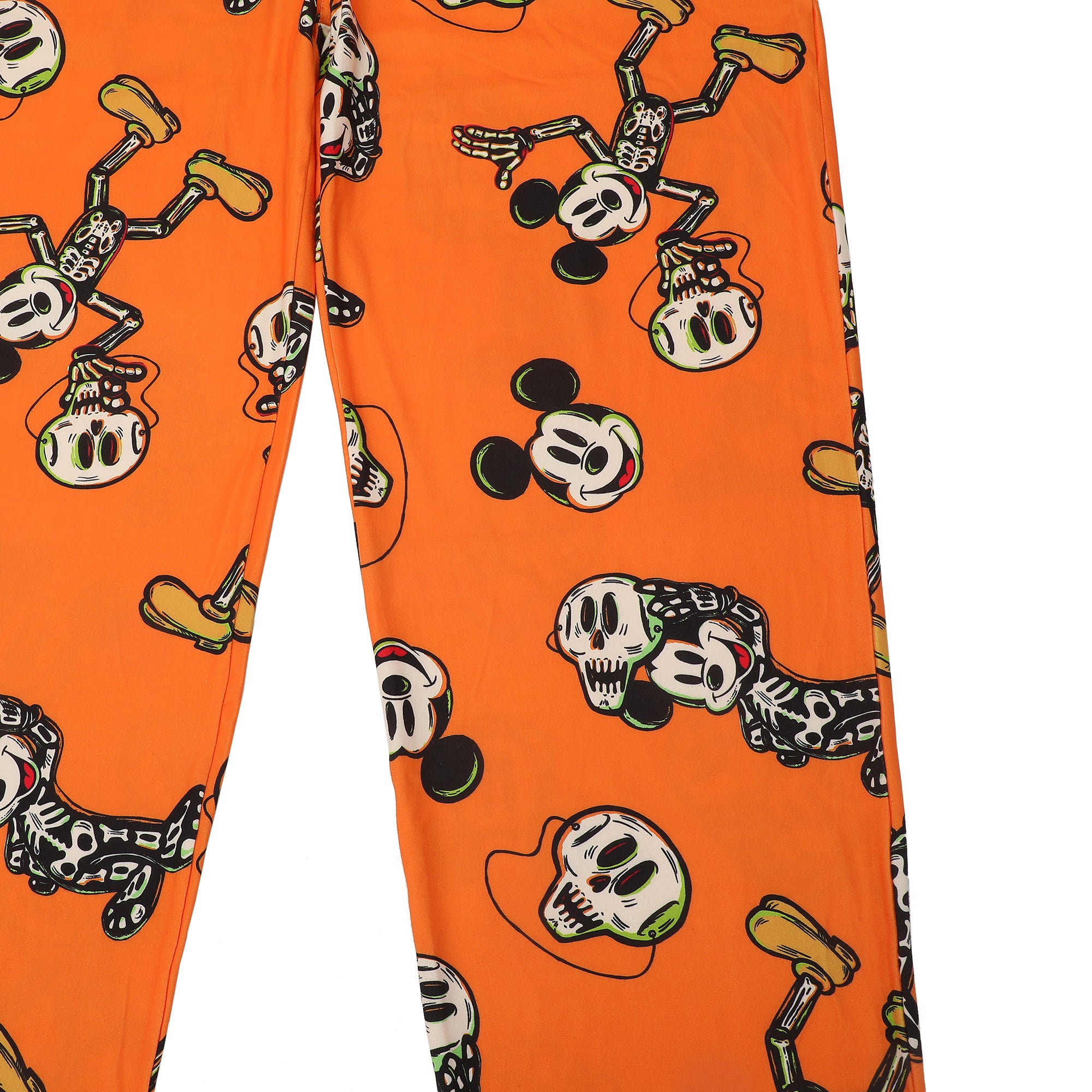 Disney Mickey Mouse Skeleton Mickey Adult Orange Sleep Pajama Pants