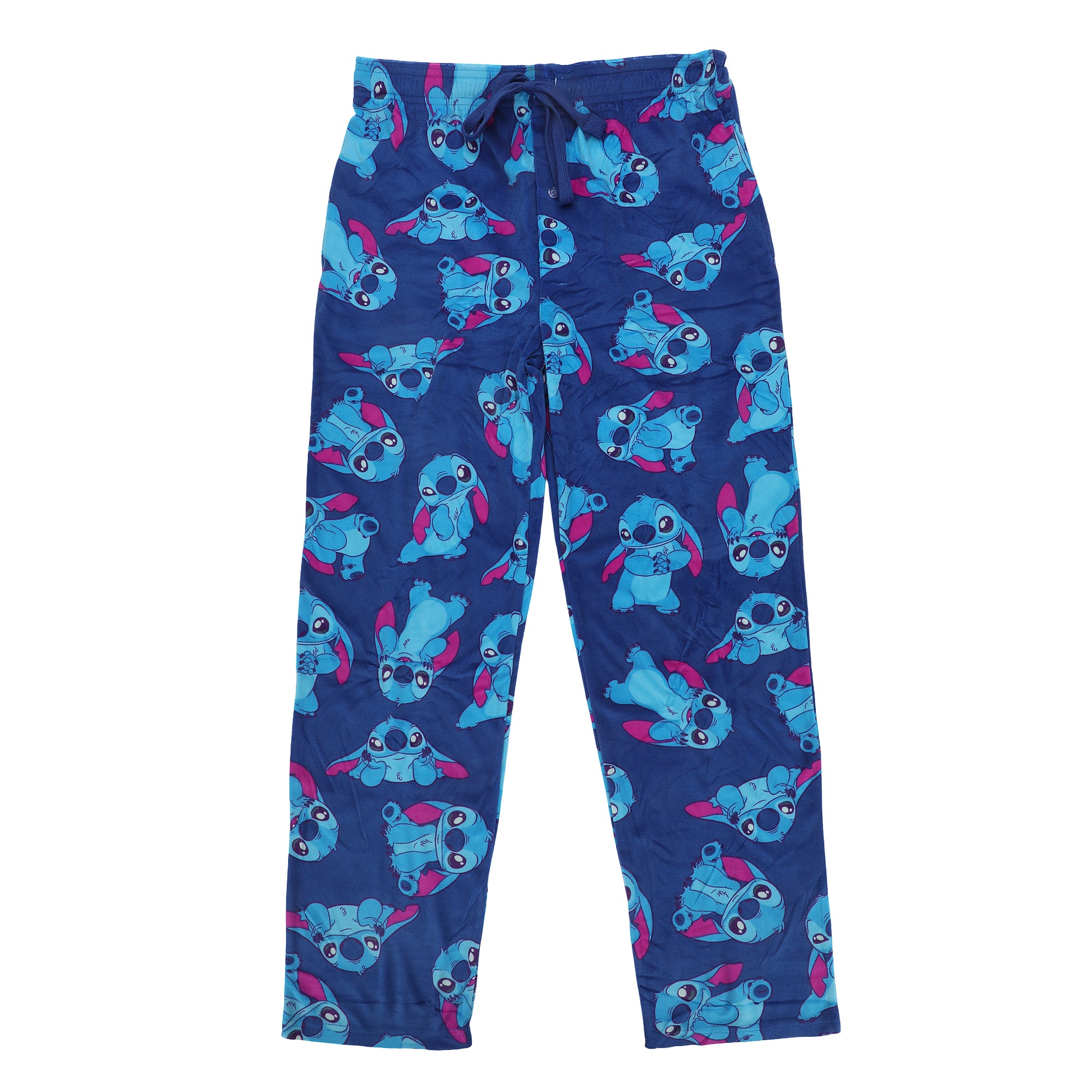 Disney's Lilo & Stitch All-Over Print Lightweight Plush Fleece Men's Sleep Pajama Pants