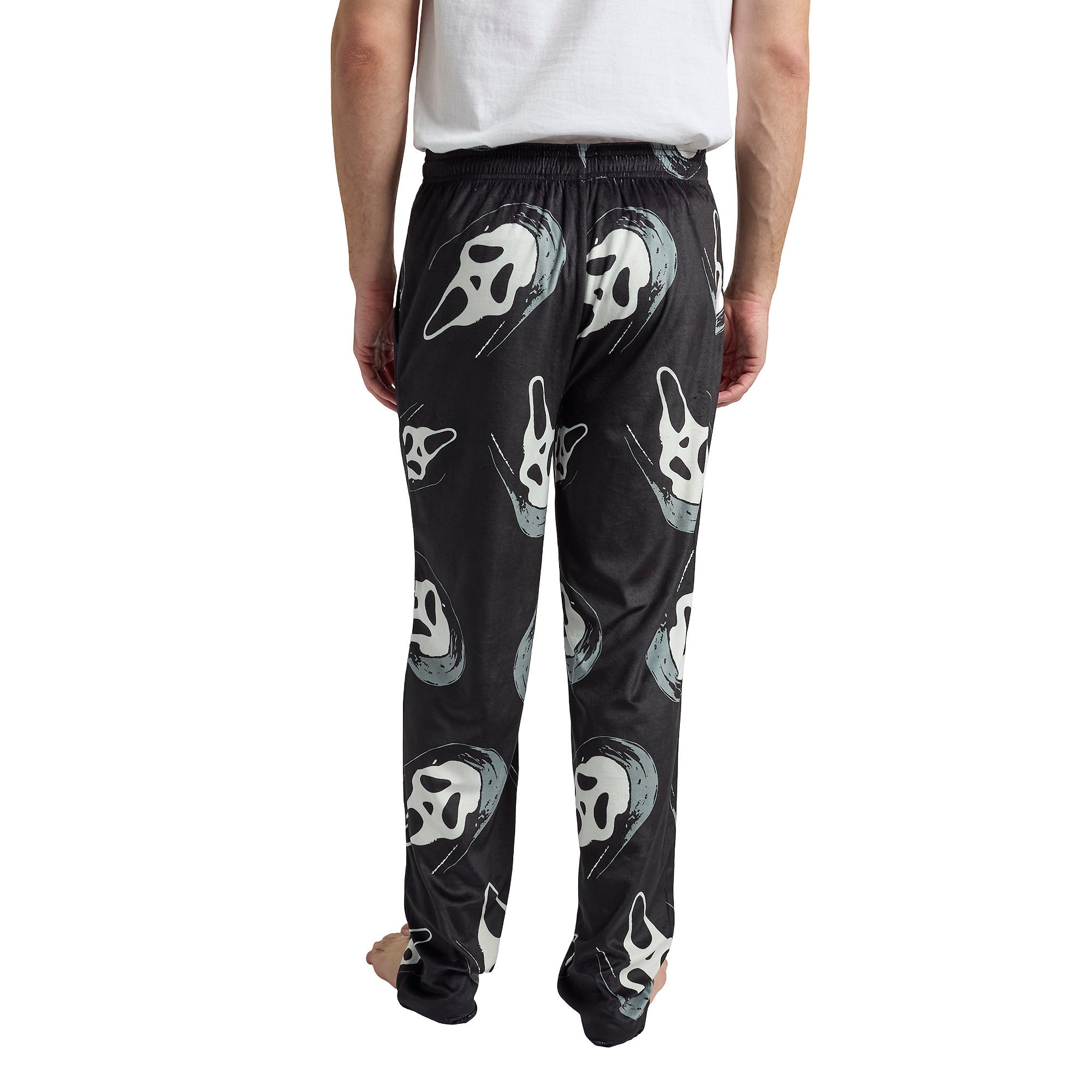 Ghostface All-Over Character Print Plush Minkey Fleece Men's Sleep Pajama Pants